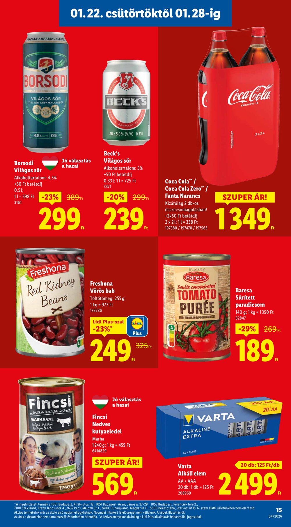 Lidl akciós újság 2026.01.22-től - 15. oldal.