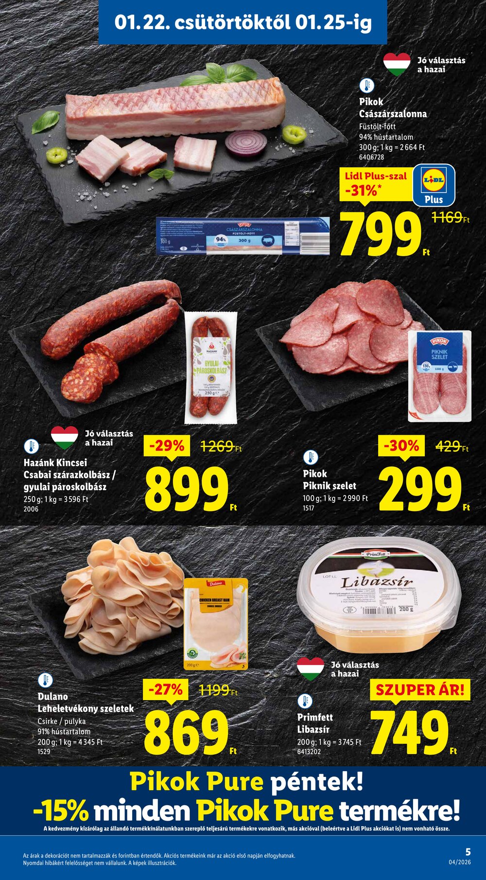 Lidl akciós újság 2026.01.22-től - 5. oldal.
