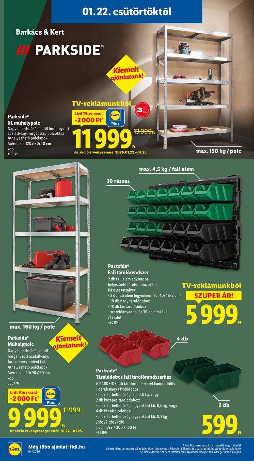 Lidl akciós újság 2026.01.22-től - 2. oldal.