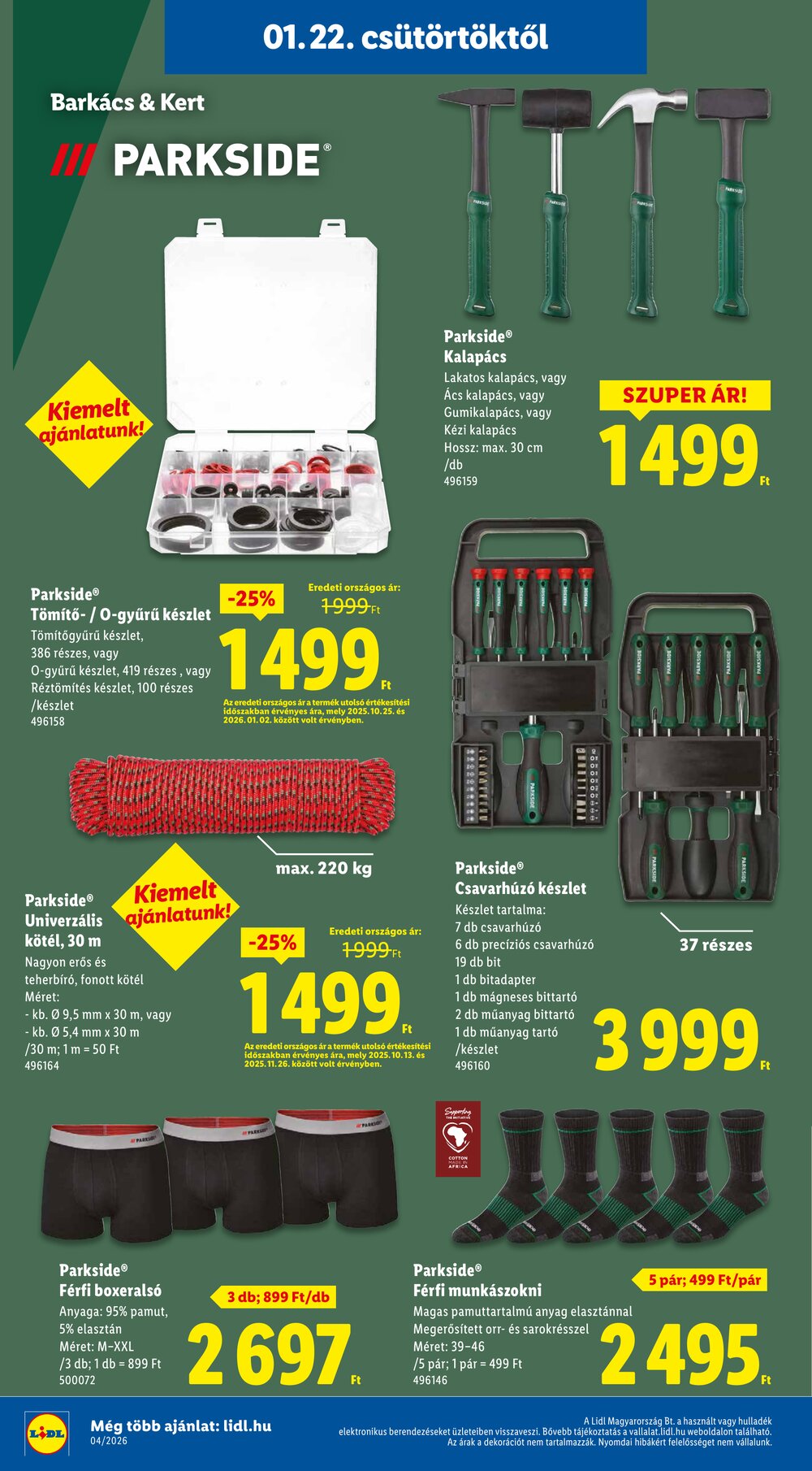 Lidl akciós újság 2026.01.22-től - 4. oldal.