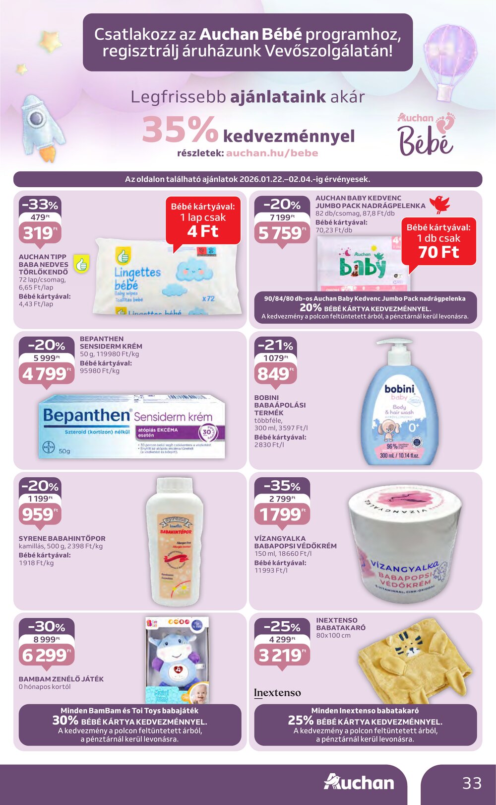 Auchan akciós újság 2026.01.22-től - 33. oldal.