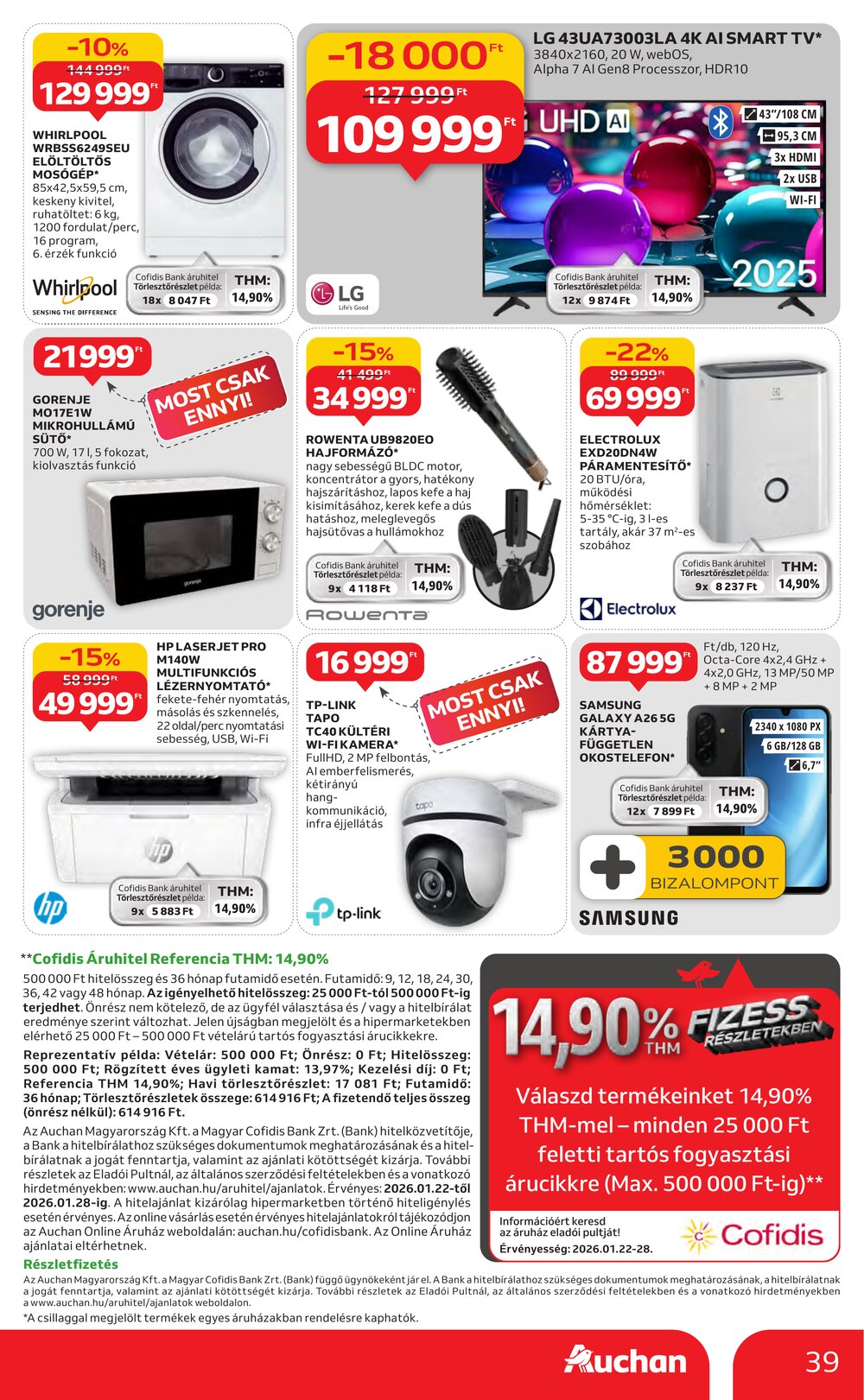 Auchan akciós újság 2026.01.22-től - 39. oldal.