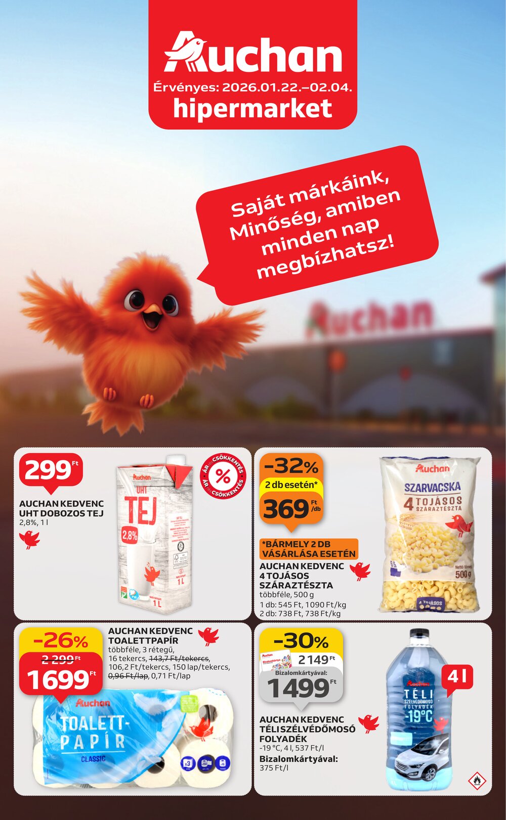 Auchan akciós újság 2026.01.22-től - 1. oldal.