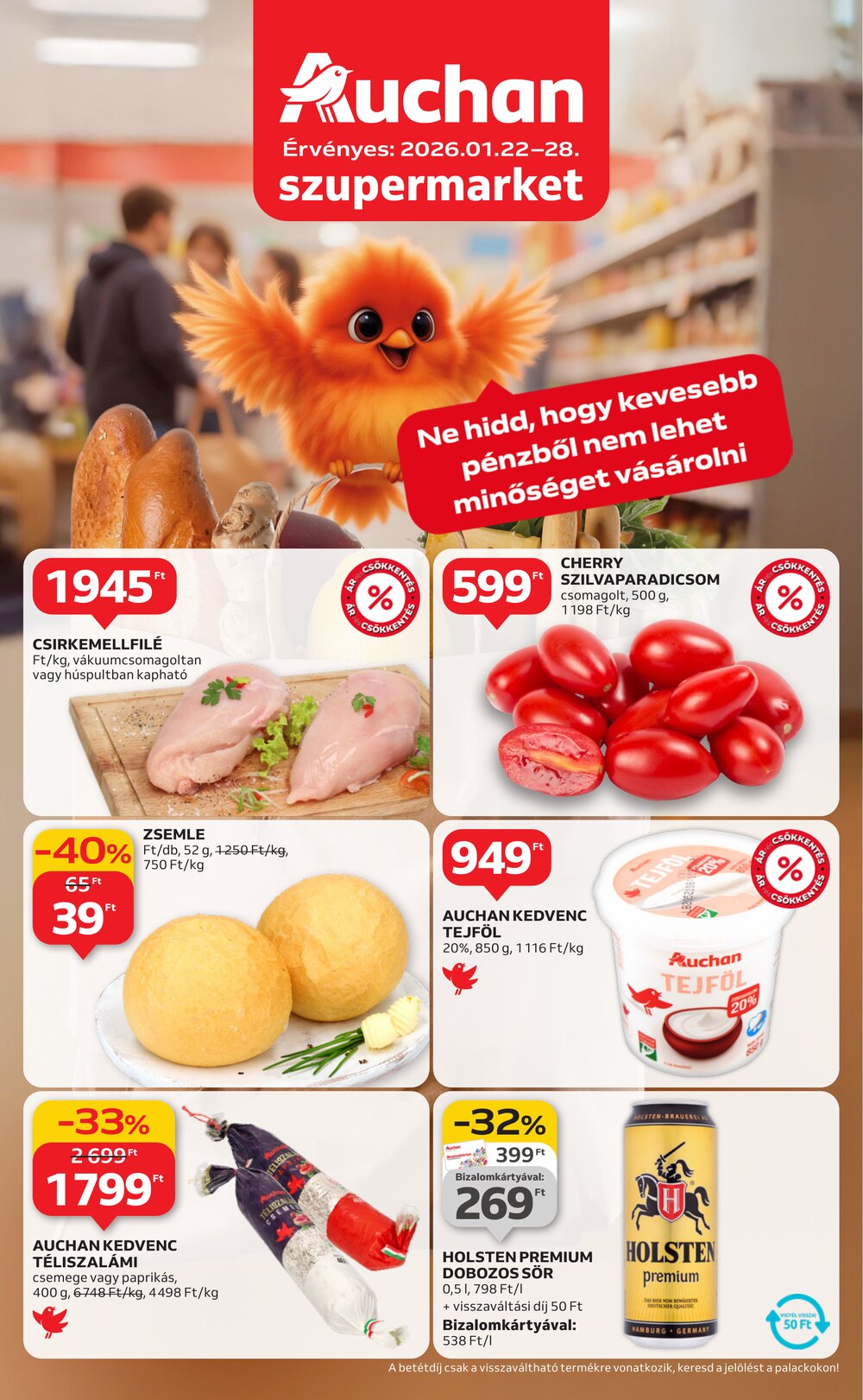 Auchan akciós újság 2026.01.22-től - 1. oldal.