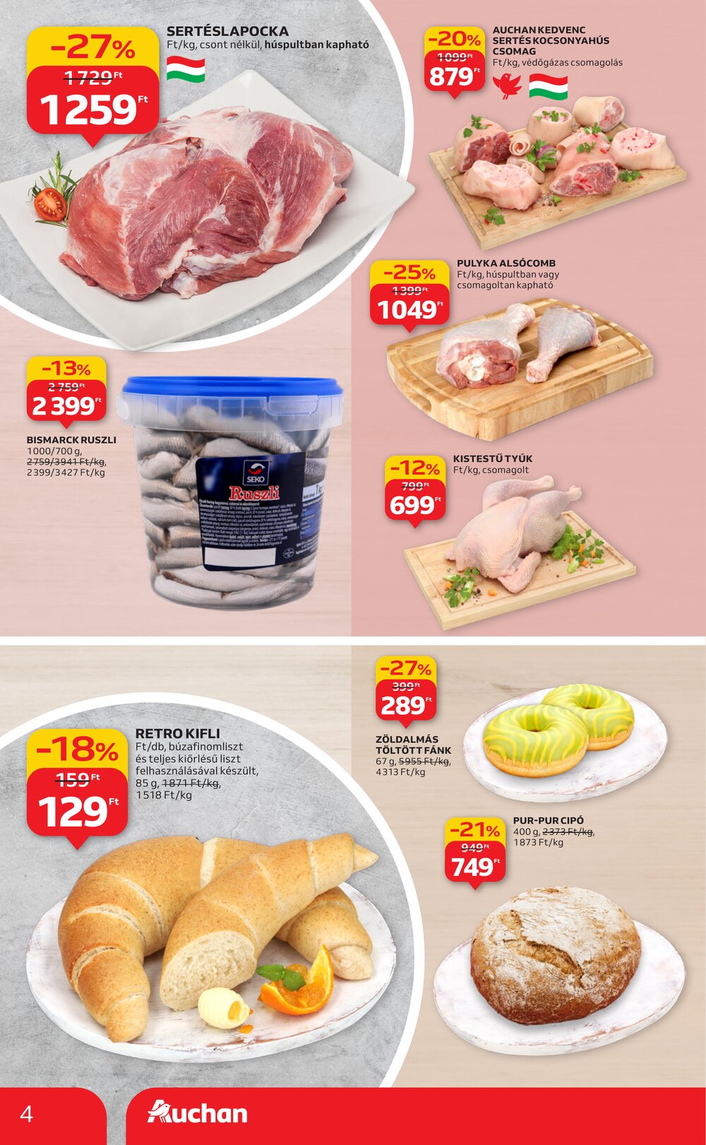 Auchan akciós újság 2026.01.22-től - 4. oldal.