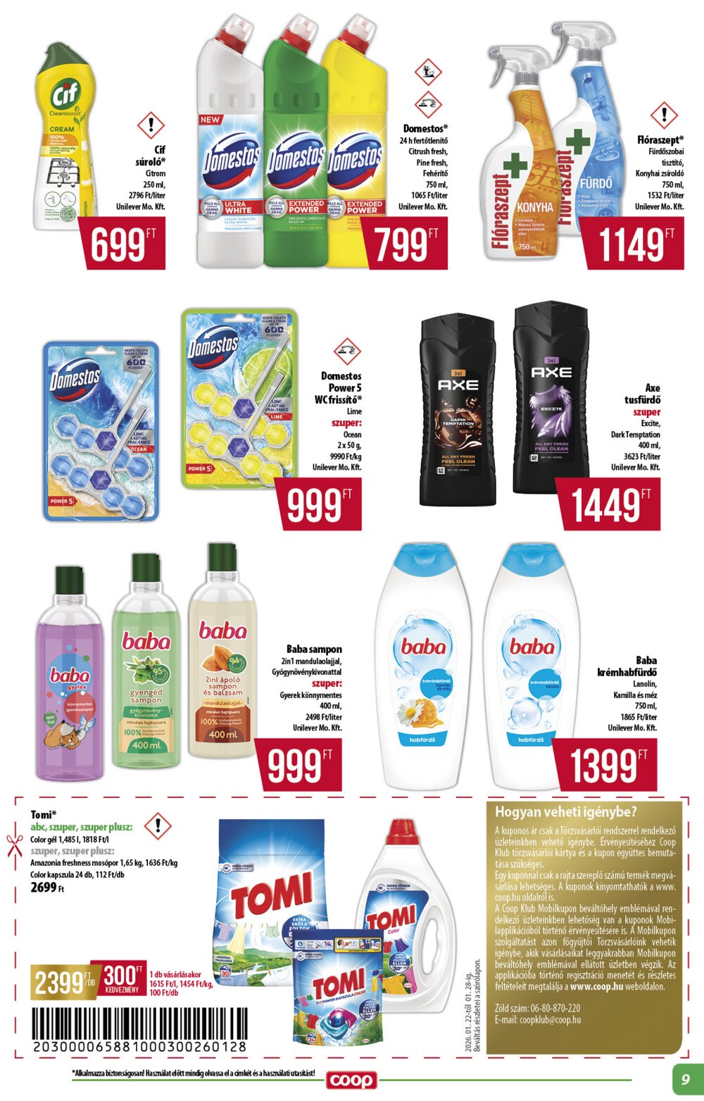 Coop akciós újság 2026.01.22-től - 9. oldal.