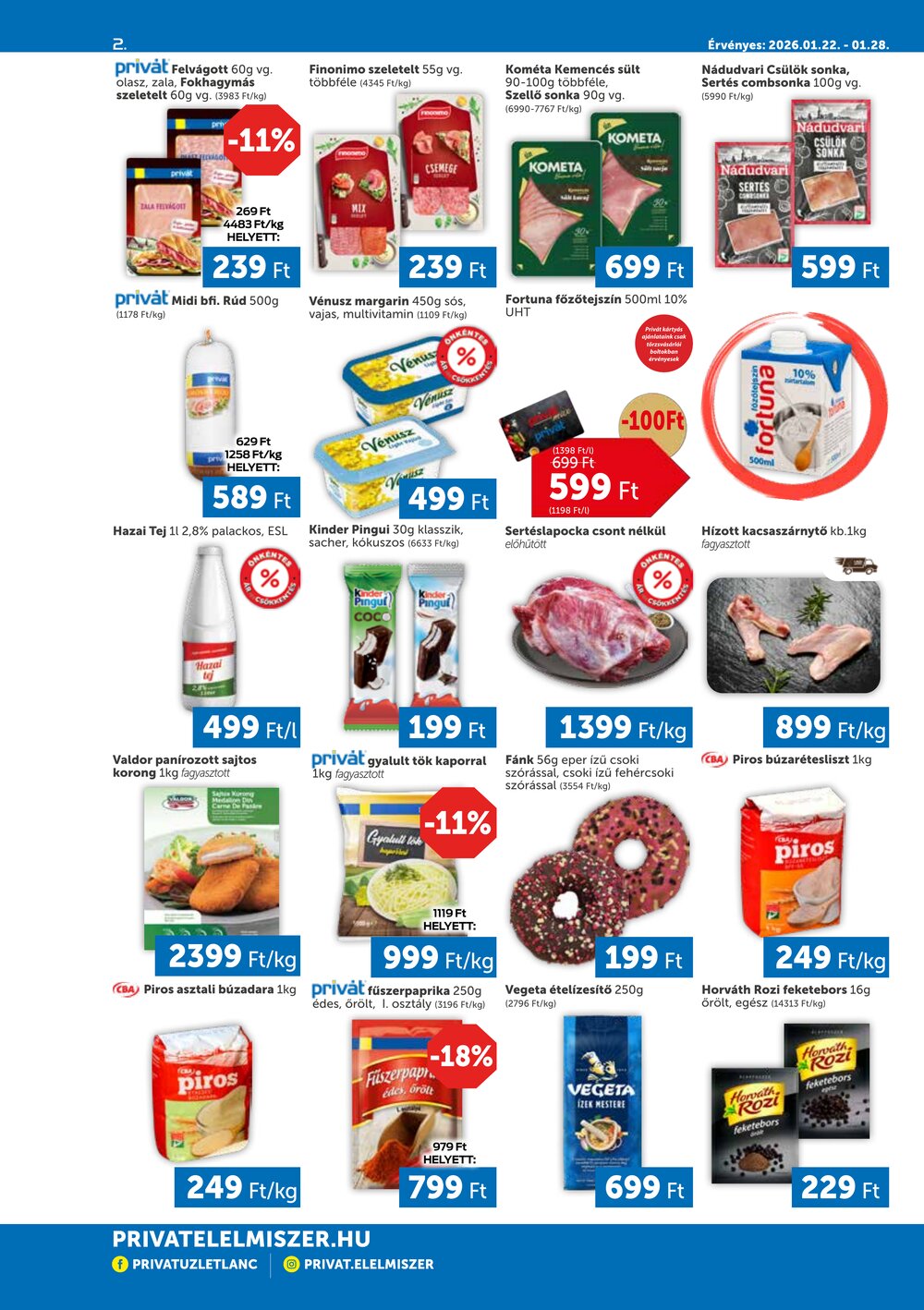 Privát akciós újság 2026.01.22-től - 2. oldal.