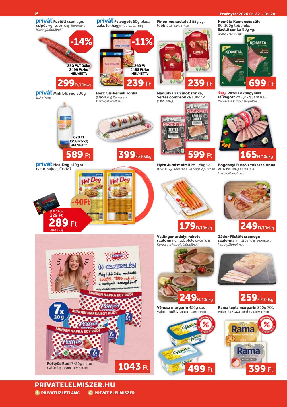 Privát akciós újság 2026.01.22-től - 2. oldal.