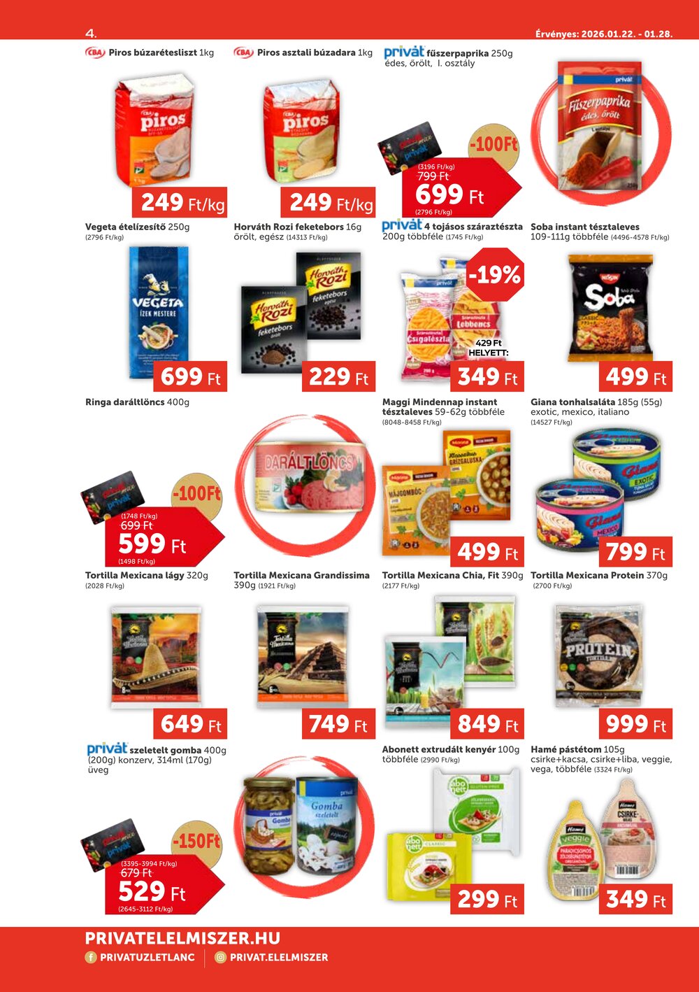 Privát akciós újság 2026.01.22-től - 4. oldal.
