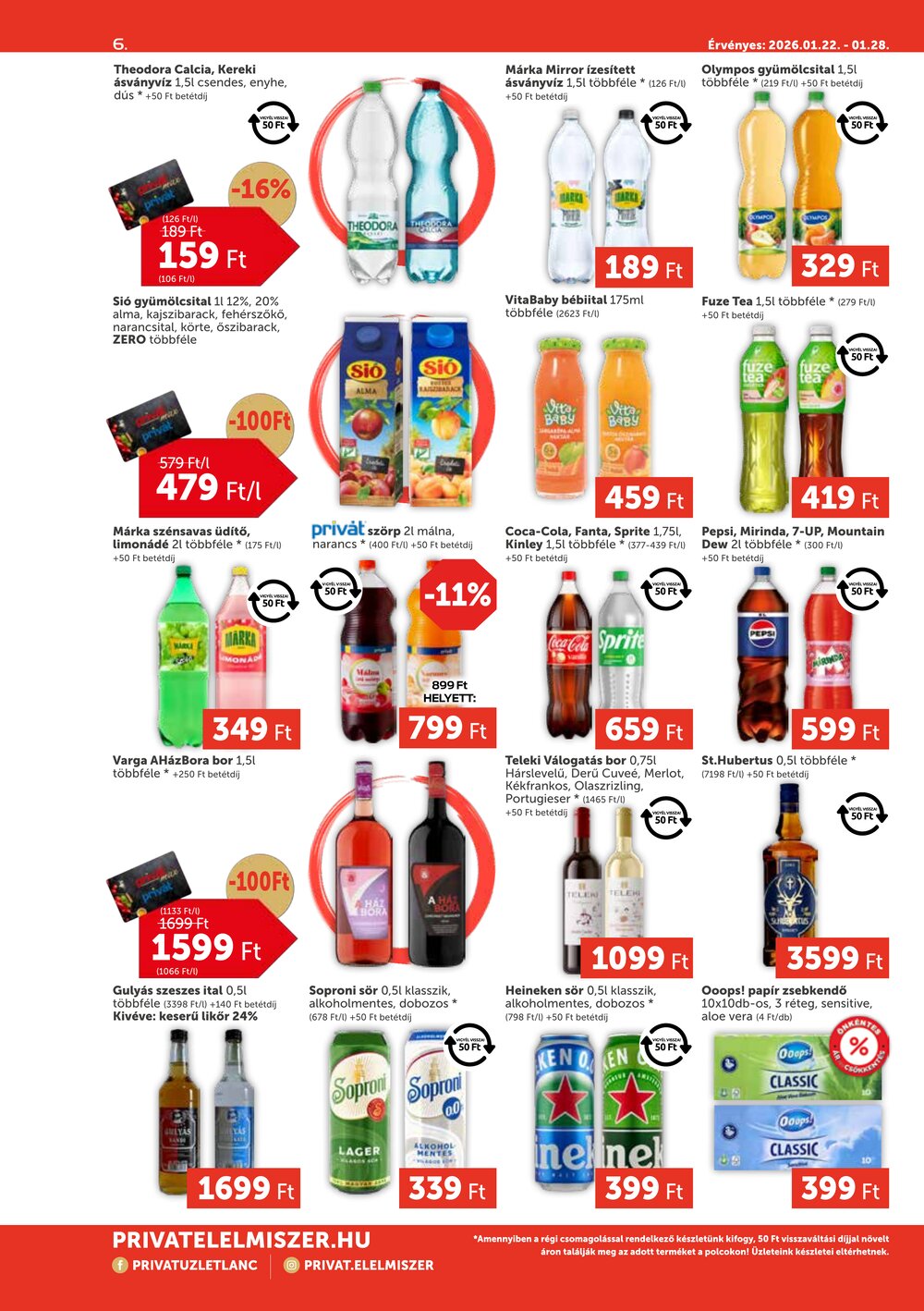 Privát akciós újság 2026.01.22-től - 6. oldal.
