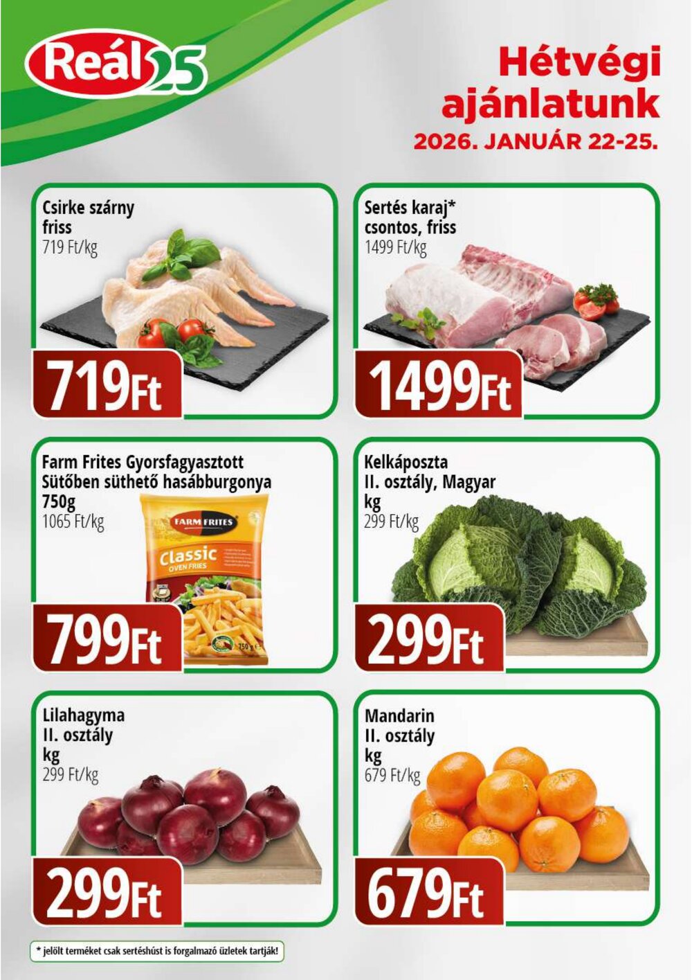 Reál akciós újság 2026.01.22-től - 1. oldal.