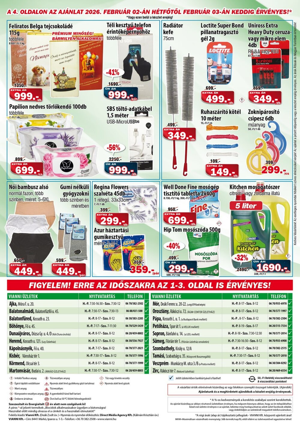 Vianni drogéria akciós újság 2026.01.28-tól - 4. oldal.