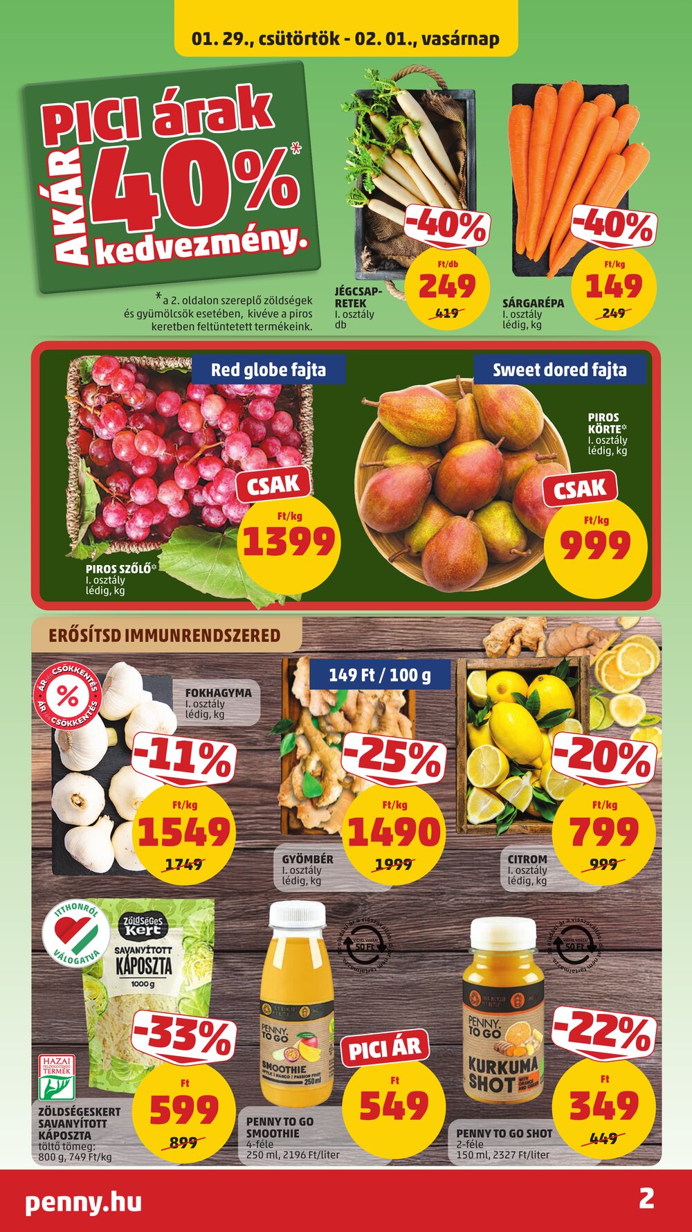 Penny Market akciós újság 2026.01.29-től - 2. oldal.