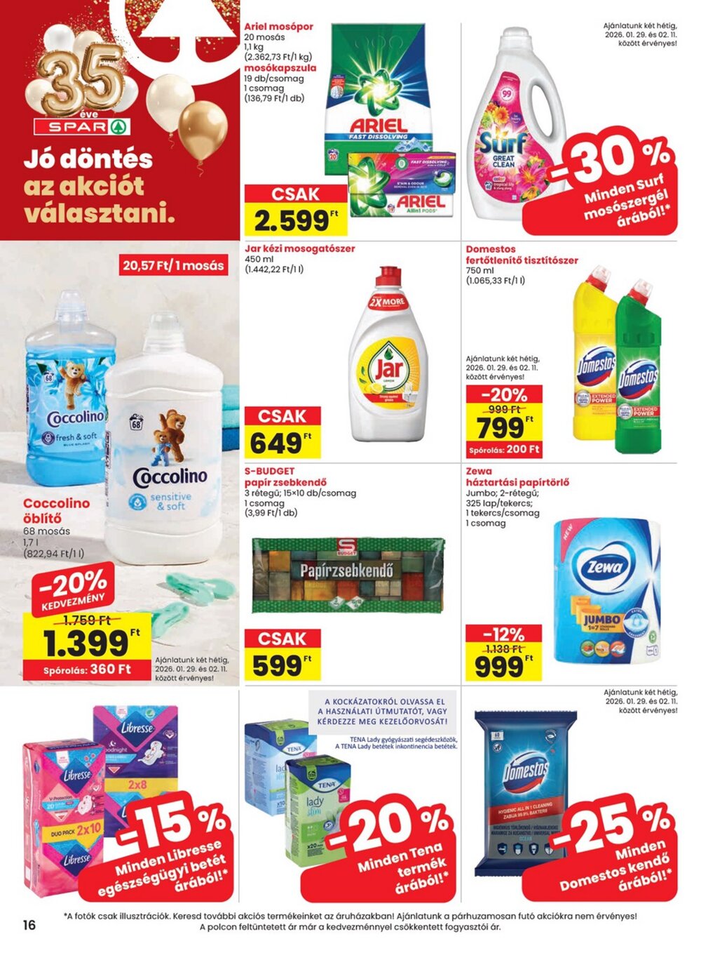 Spar akciós újság 2026.01.29-től - 16. oldal.