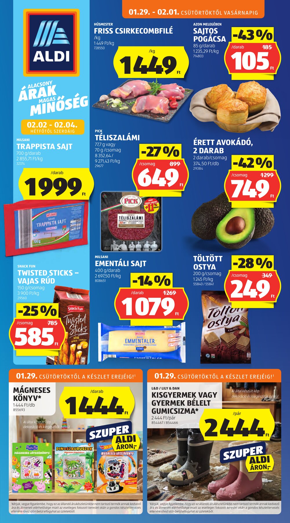 Aldi akciós újság 2026.01.29-től - 1. oldal.