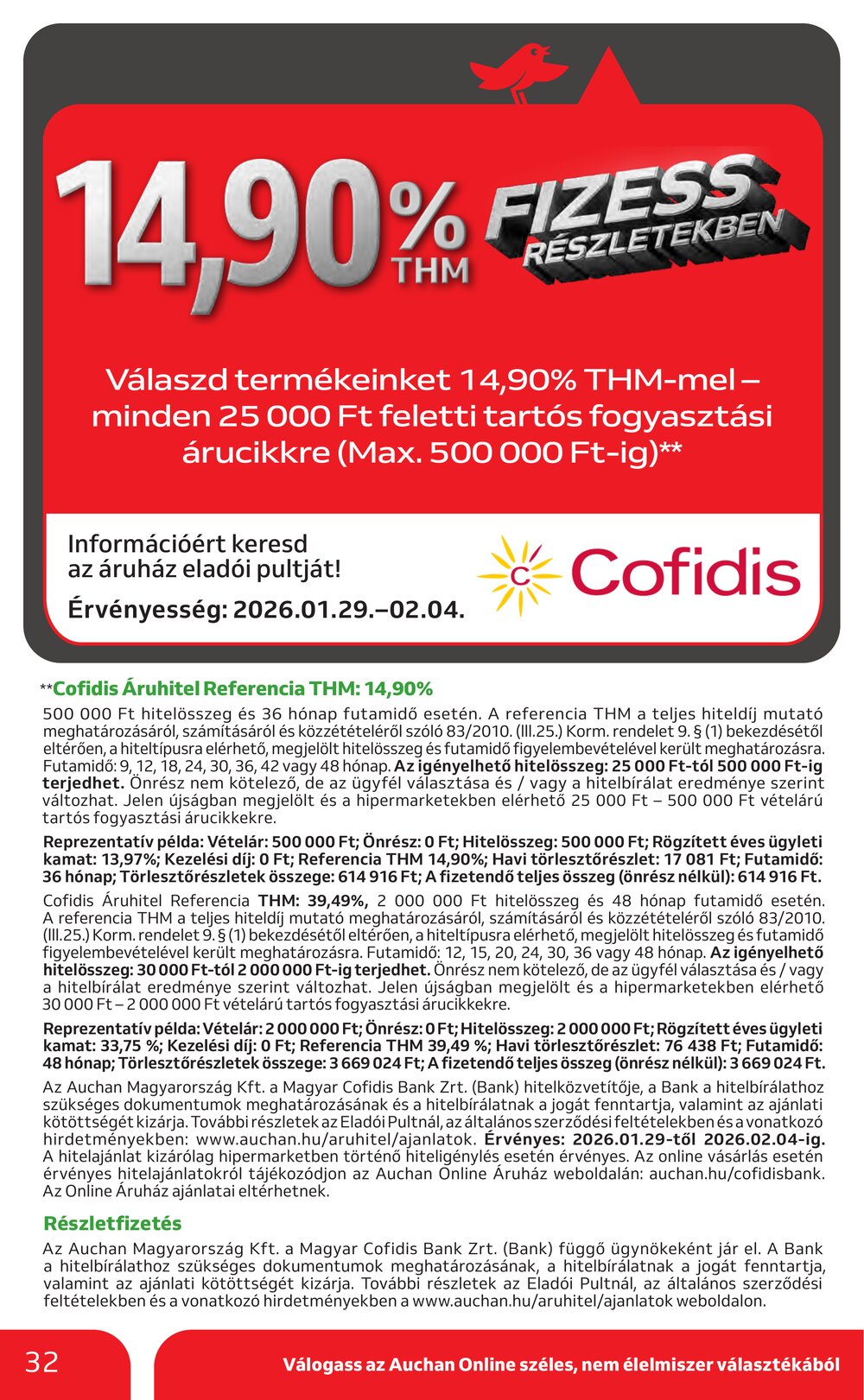 Auchan akciós újság 2026.01.29-től - 32. oldal.