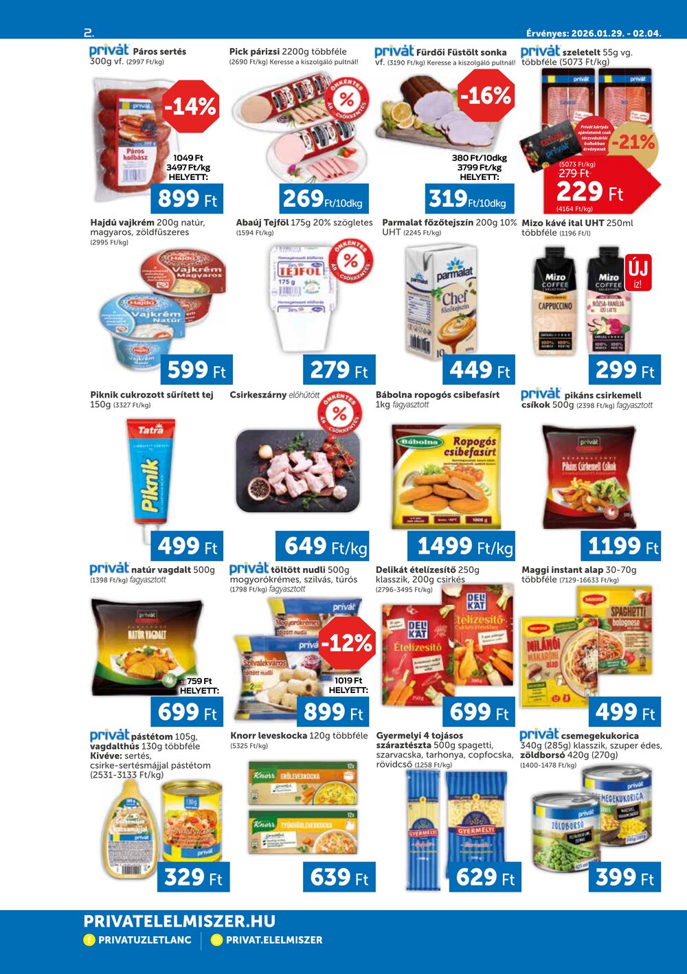 Privát akciós újság 2026.01.29-től - 2. oldal.