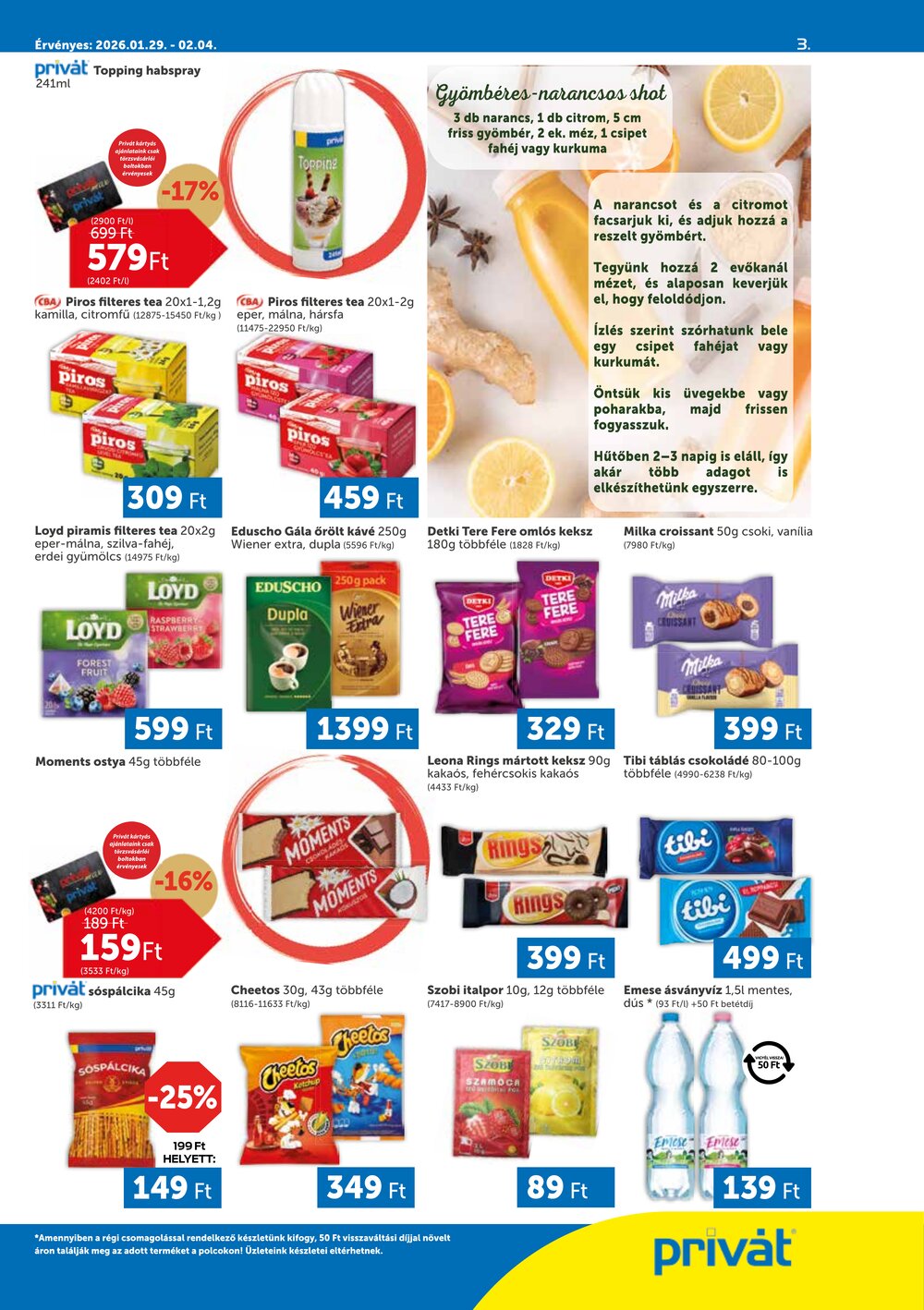 Privát akciós újság 2026.01.29-től - 3. oldal.