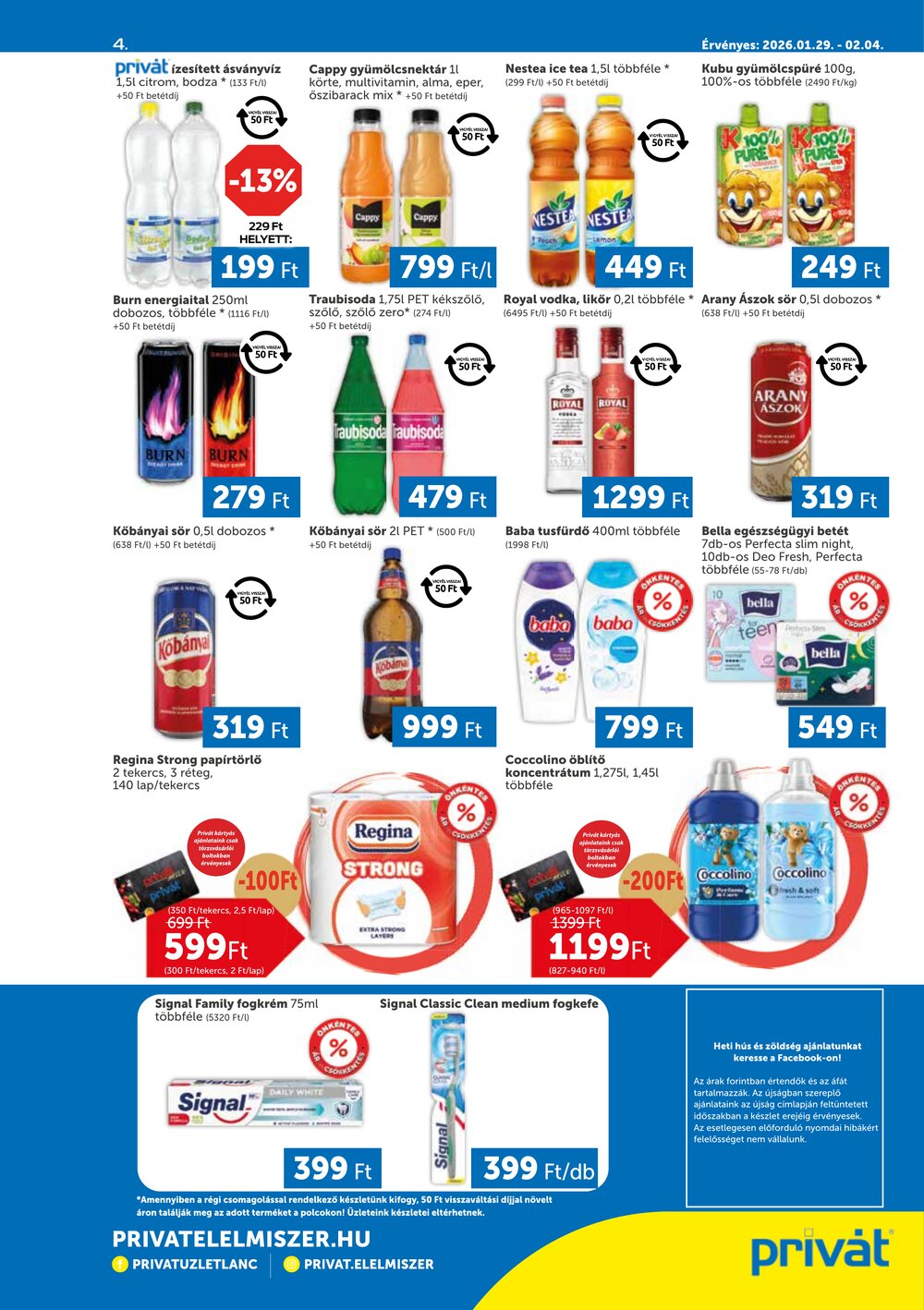Privát akciós újság 2026.01.29-től - 4. oldal.