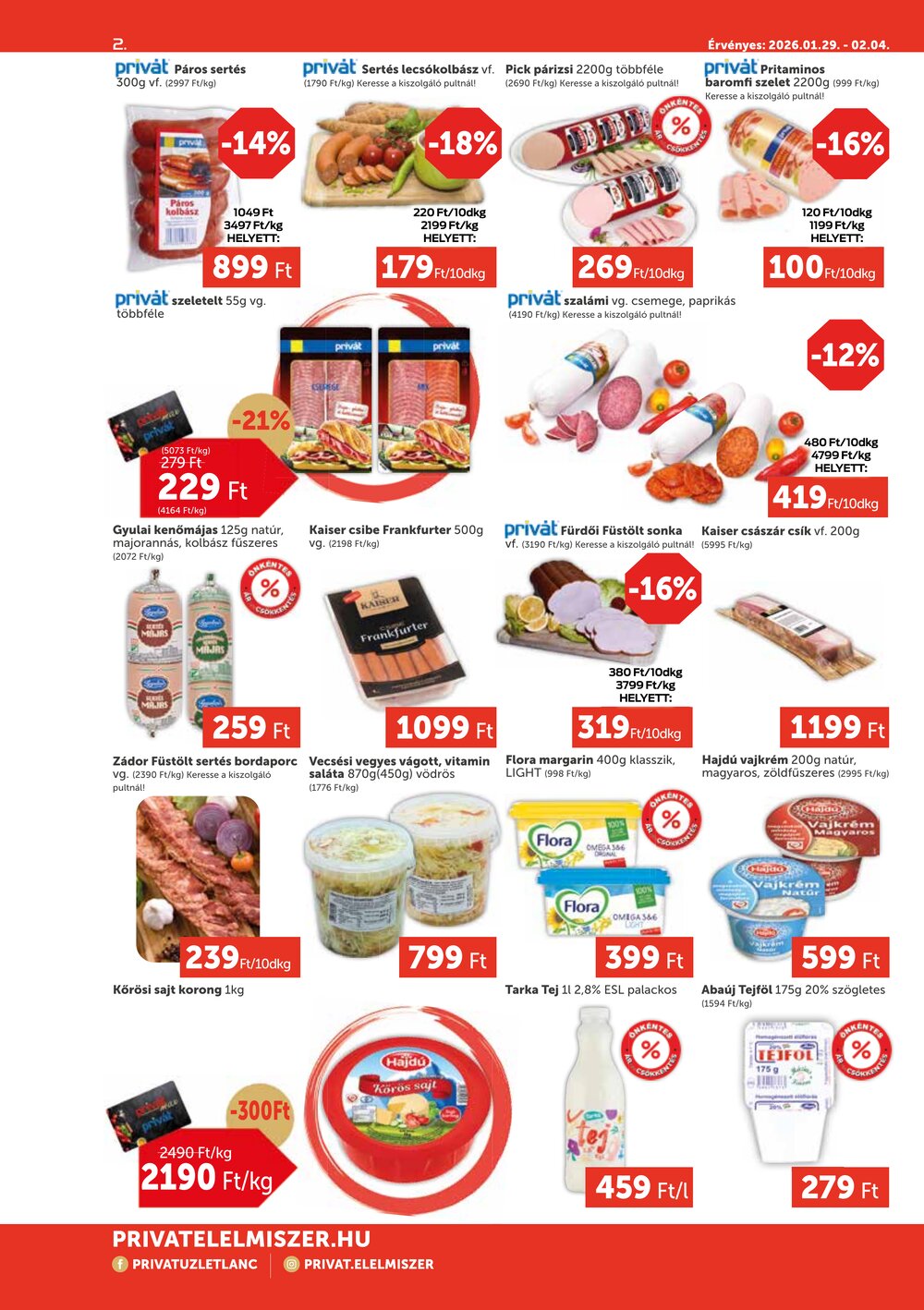 Privát akciós újság 2026.01.29-től - 2. oldal.