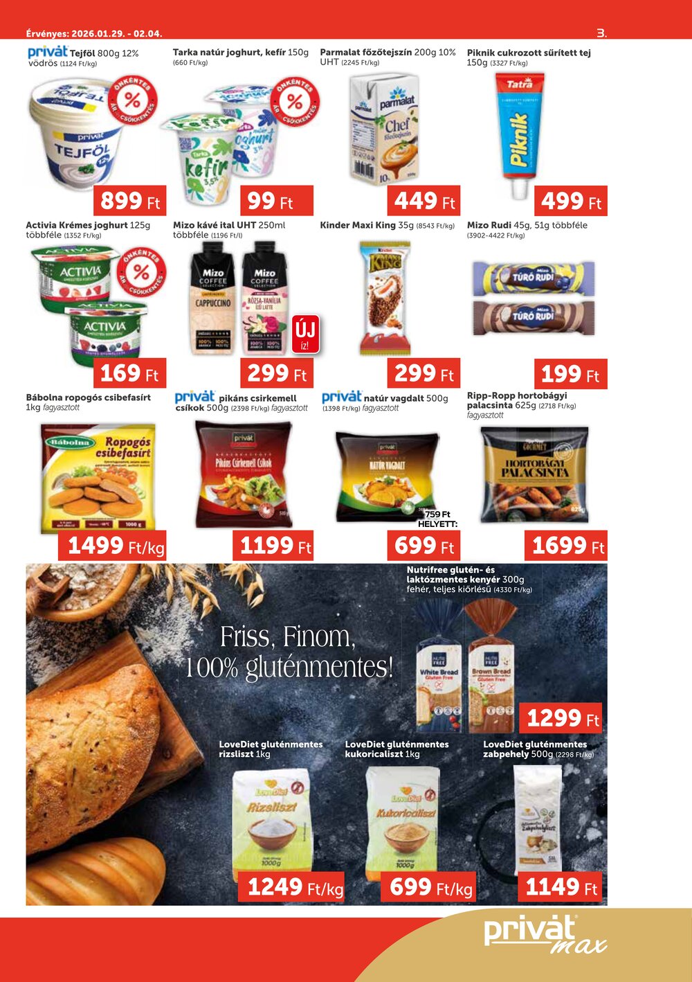 Privát akciós újság 2026.01.29-től - 3. oldal.