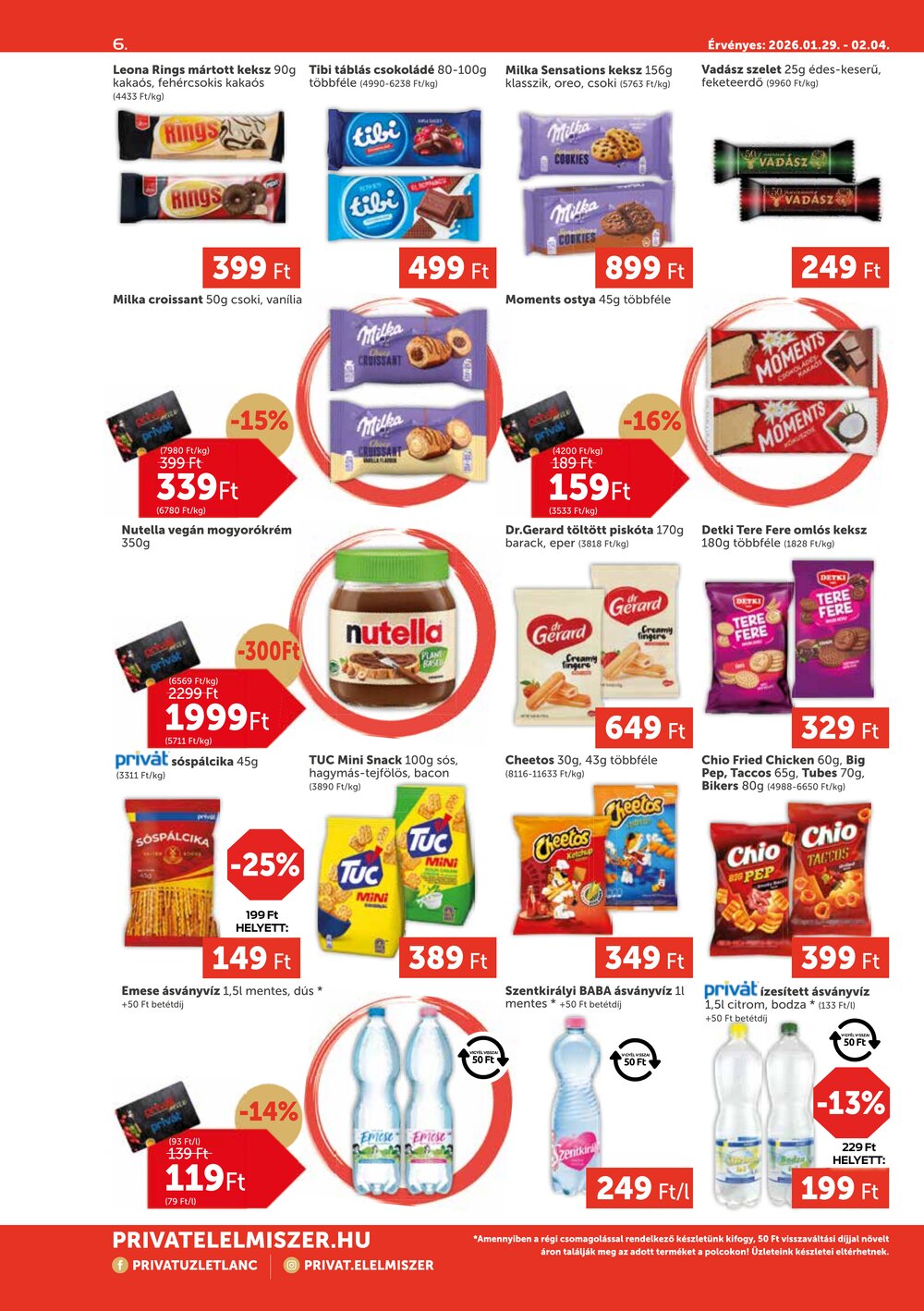 Privát akciós újság 2026.01.29-től - 6. oldal.