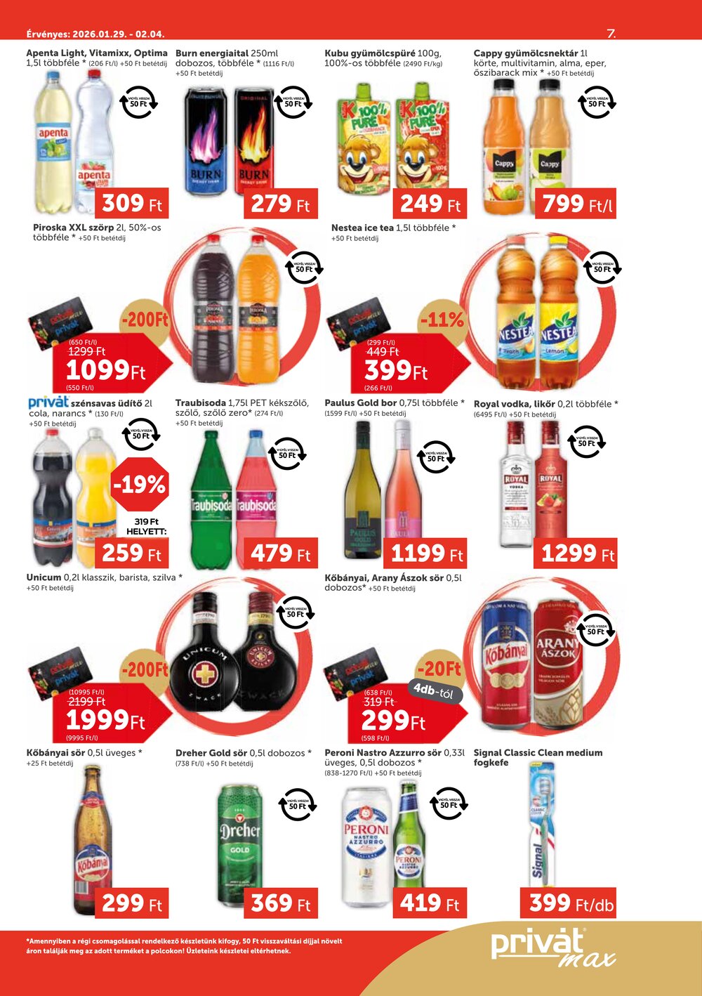 Privát akciós újság 2026.01.29-től - 7. oldal.