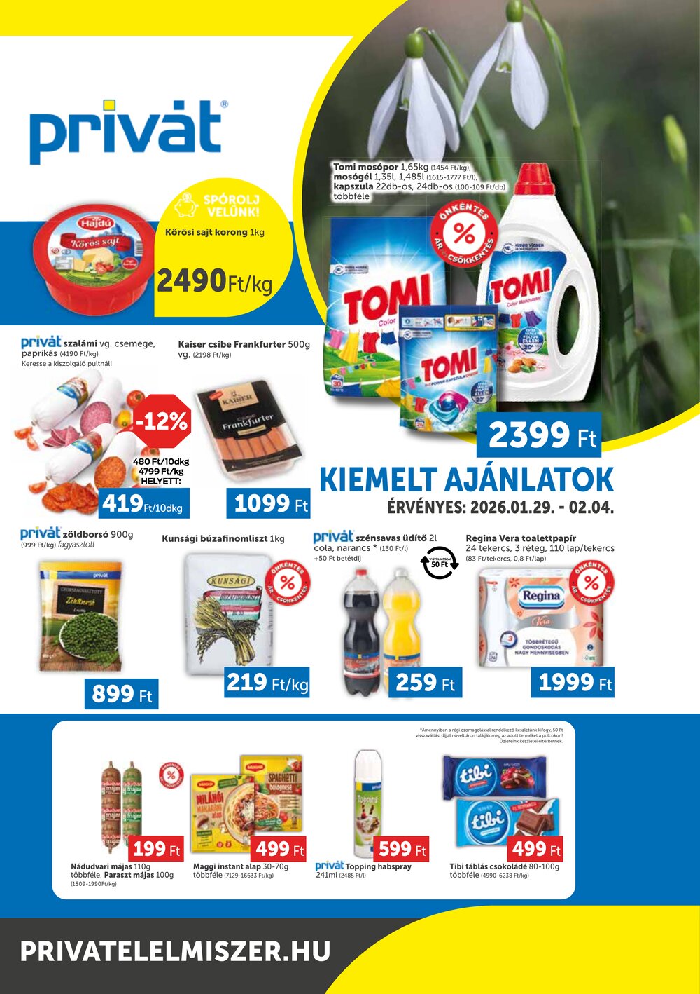 Privát akciós újság 2026.01.29-től - 1. oldal.