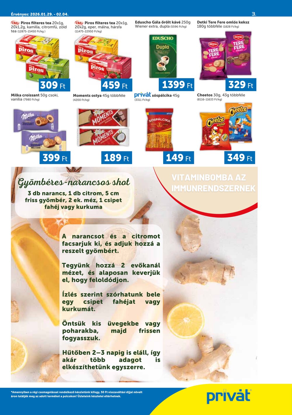 Privát akciós újság 2026.01.29-től - 3. oldal.
