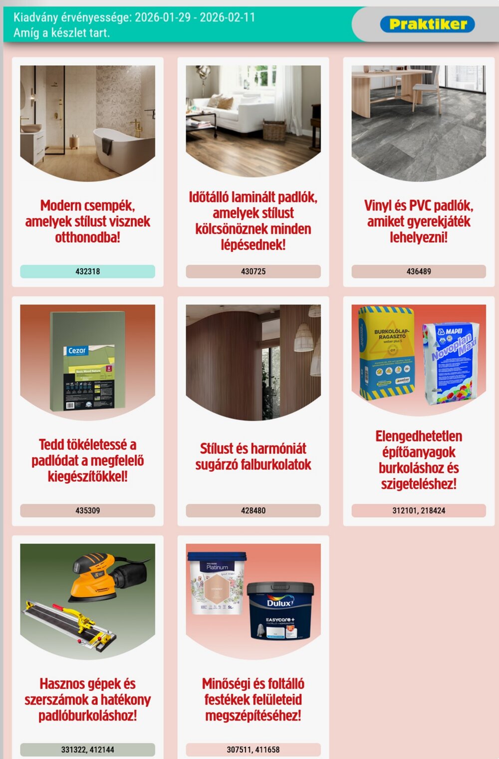 Praktiker akciós újság 2026.01.29-től - 3. oldal.
