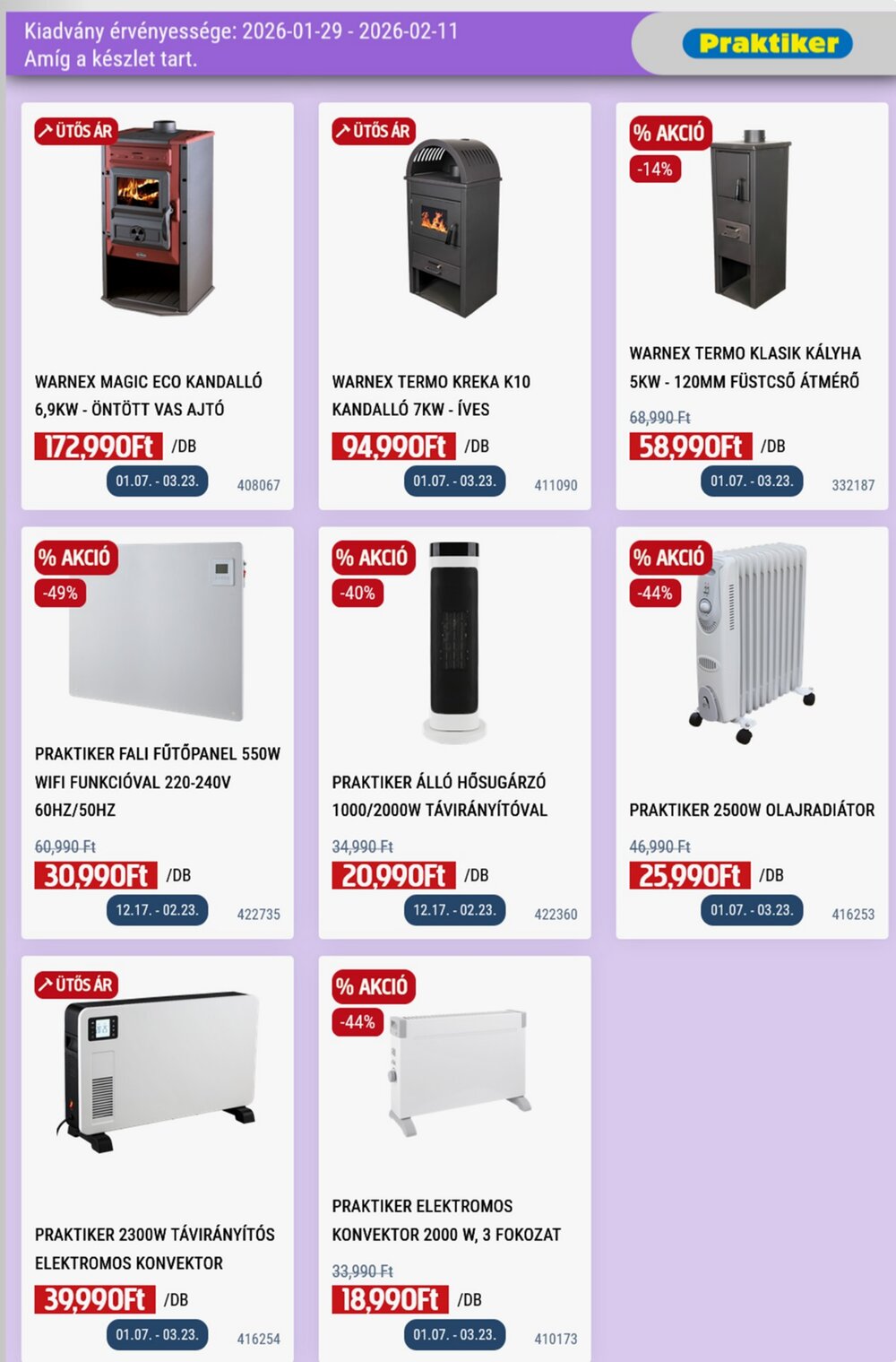 Praktiker akciós újság 2026.01.29-től - 9. oldal.