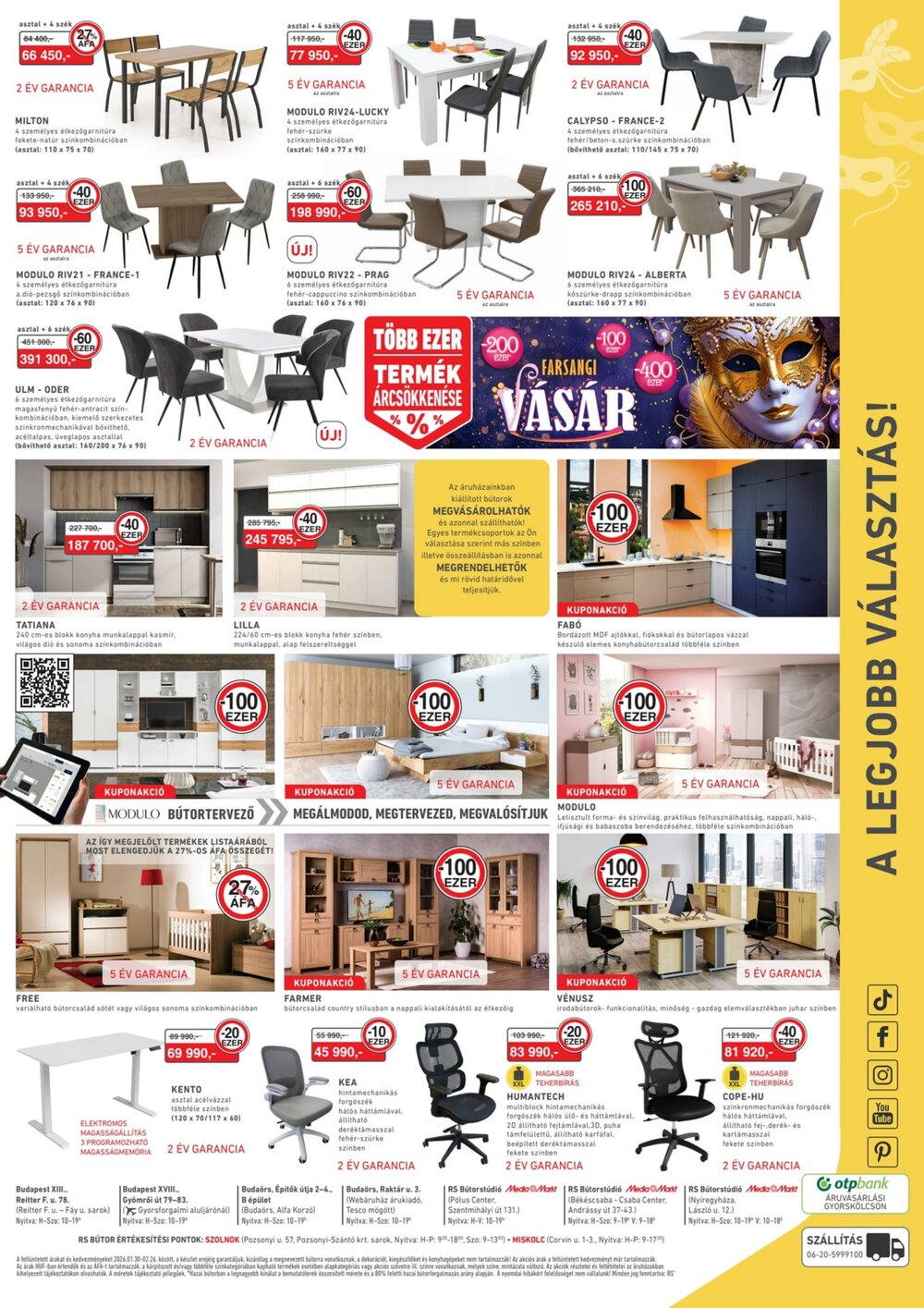 RS Bútor akciós újság 2026.01.30-tól - 2. oldal.