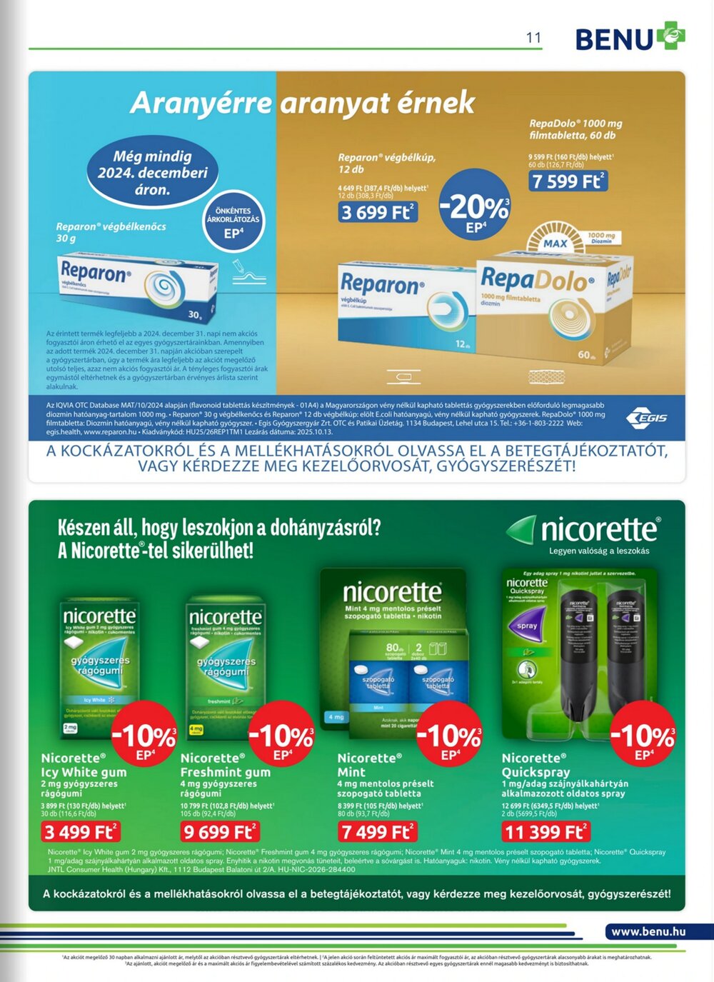 BENU Gyógyszertárak akciós újság 2026.02.01-től - 11. oldal.