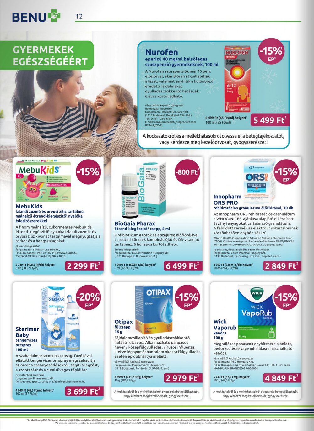 BENU Gyógyszertárak akciós újság 2026.02.01-től - 12. oldal.