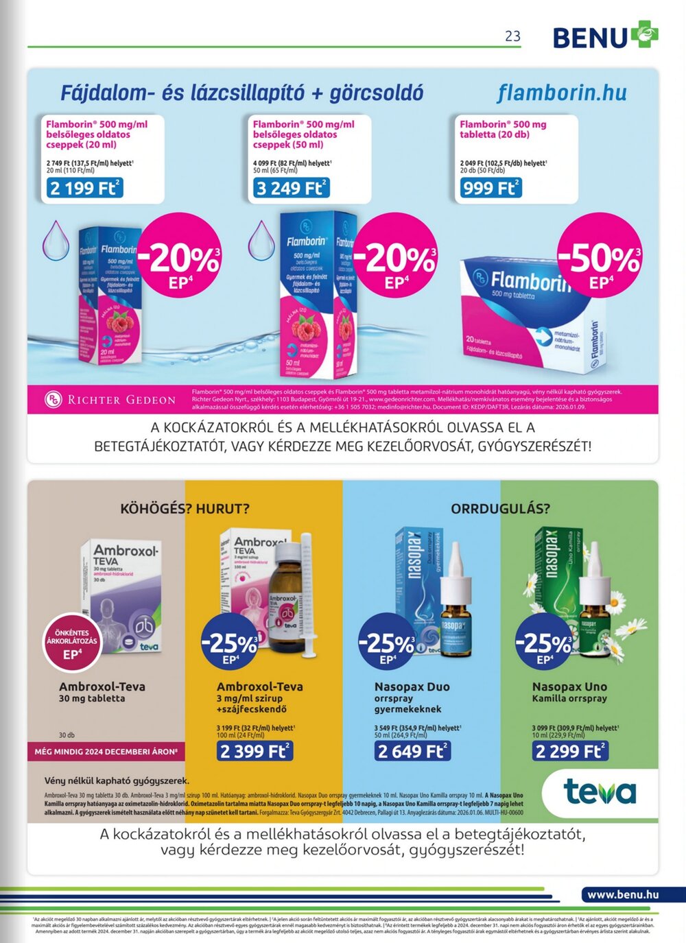 BENU Gyógyszertárak akciós újság 2026.02.01-től - 23. oldal.