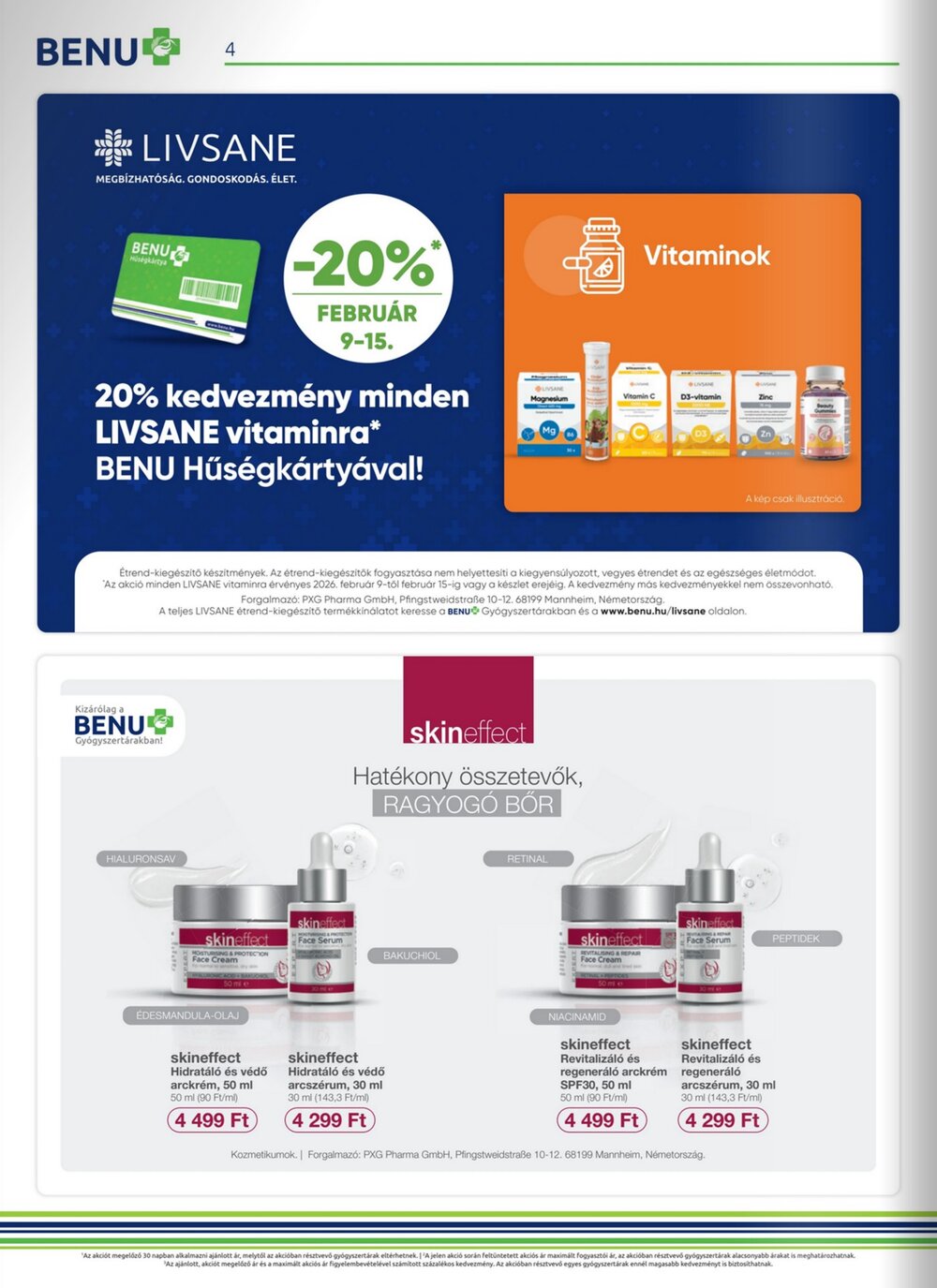 BENU Gyógyszertárak akciós újság 2026.02.01-től - 4. oldal.