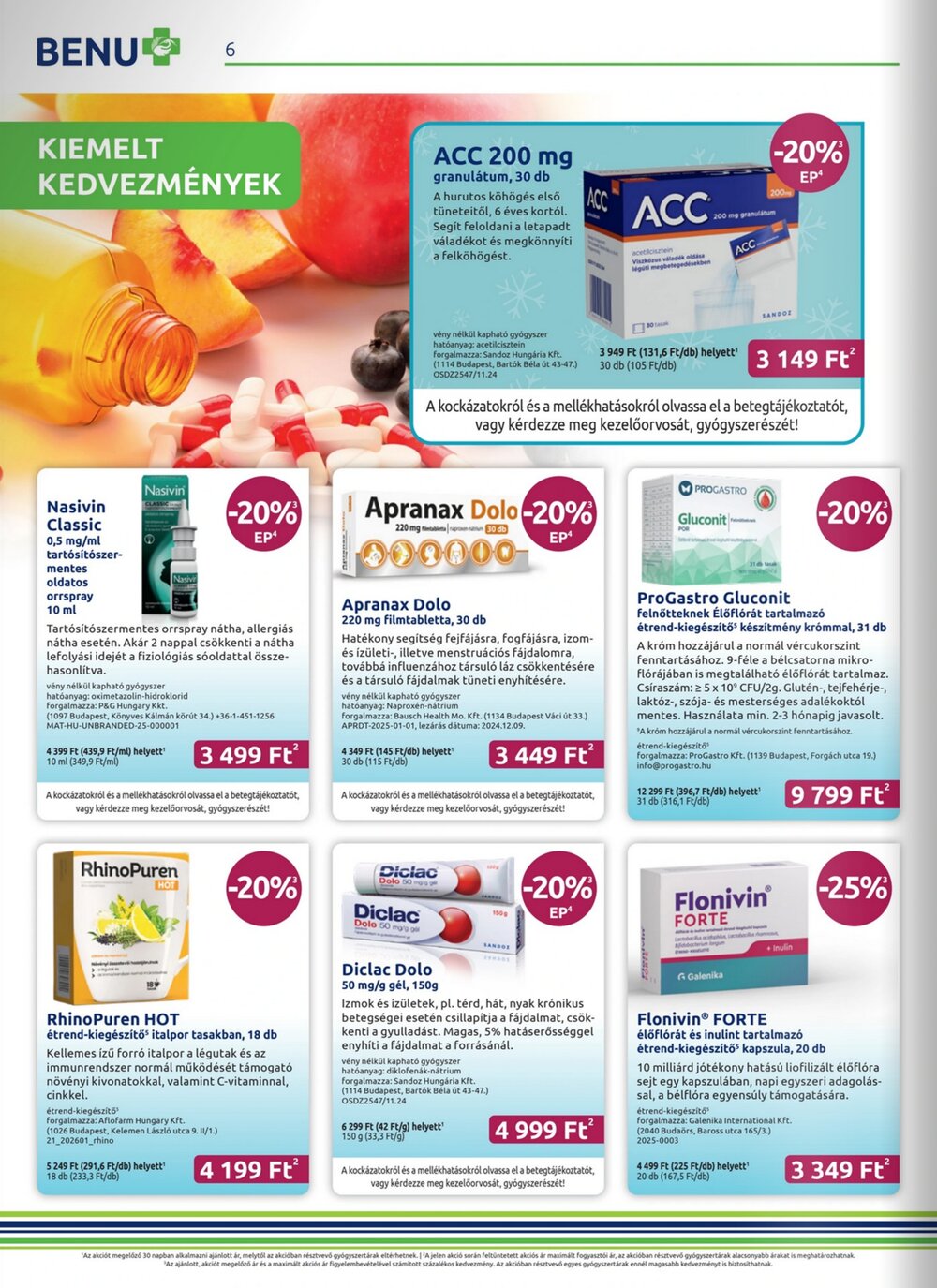 BENU Gyógyszertárak akciós újság 2026.02.01-től - 6. oldal.