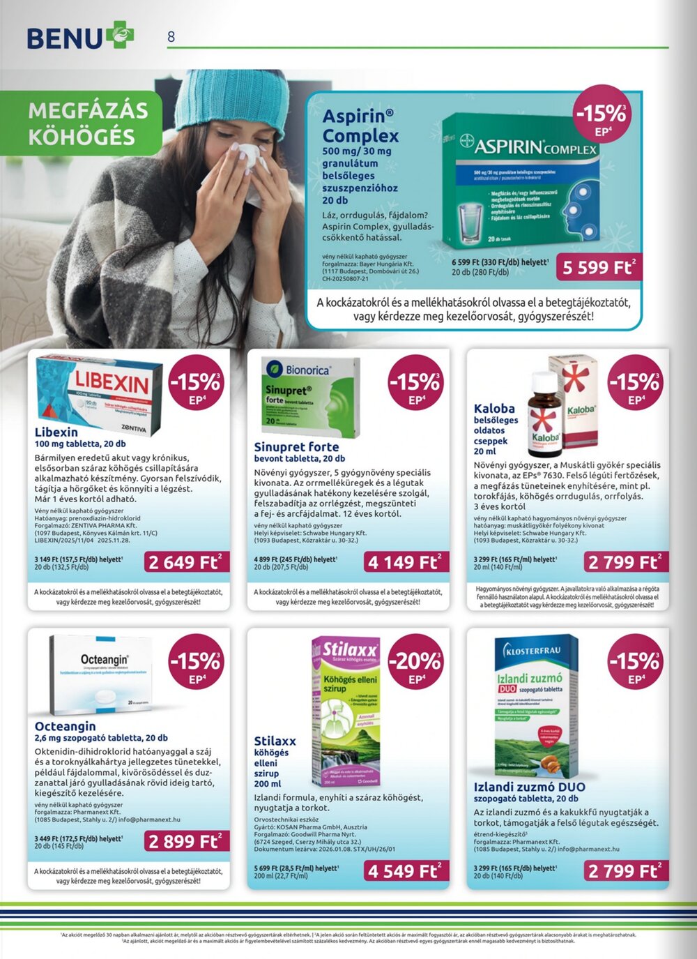 BENU Gyógyszertárak akciós újság 2026.02.01-től - 8. oldal.