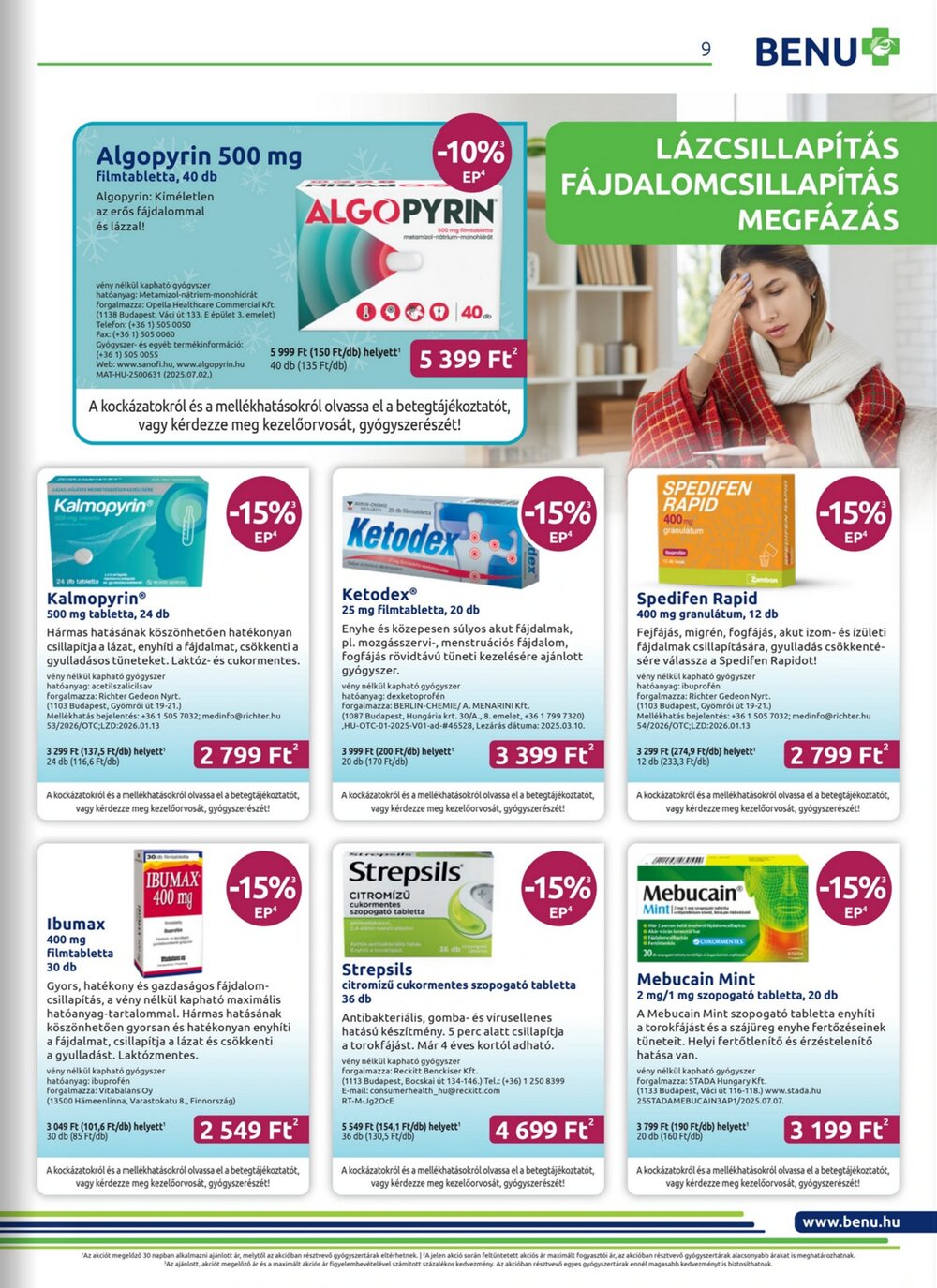 BENU Gyógyszertárak akciós újság 2026.02.01-től - 9. oldal.