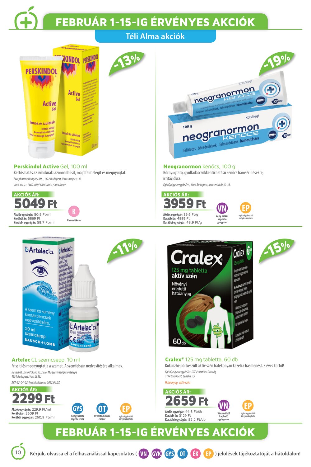 Alma Gyógyszertárak akciós újság 2026.02.01-től - 10. oldal.