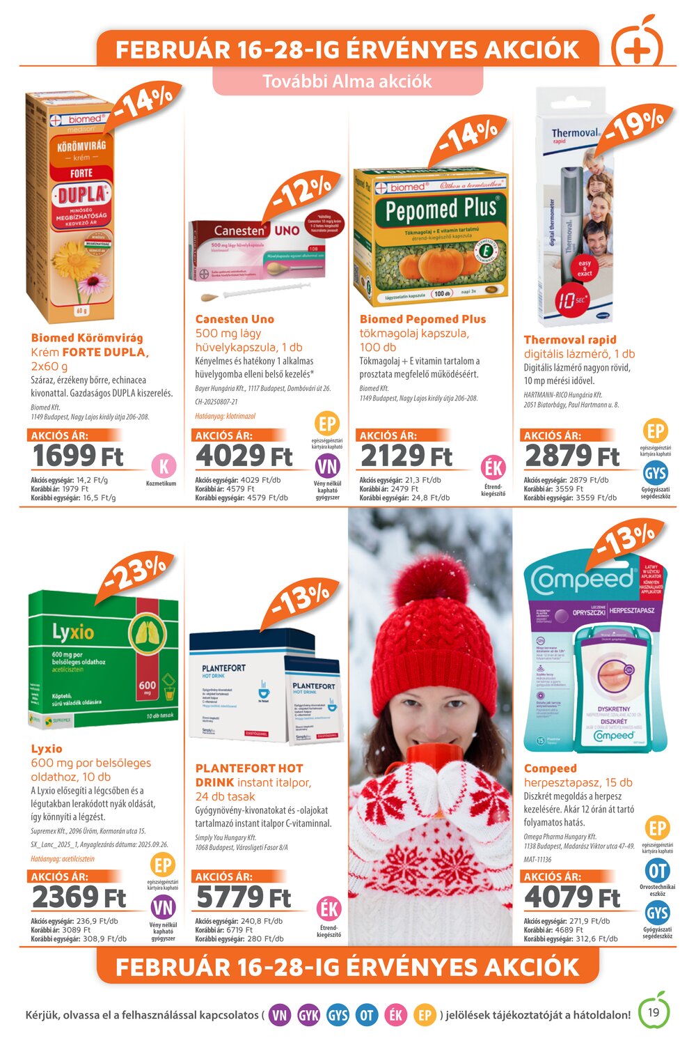 Alma Gyógyszertárak akciós újság 2026.02.01-től - 19. oldal.