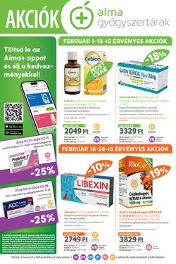 Alma Gyógyszertárak akciós újság 2026.02.01-től