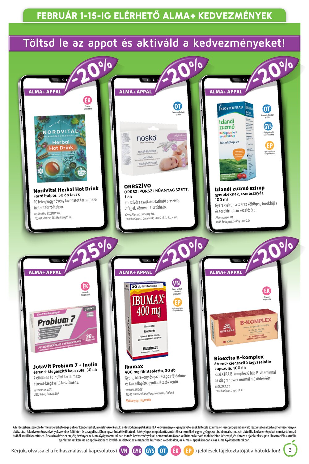 Alma Gyógyszertárak akciós újság 2026.02.01-től - 3. oldal.
