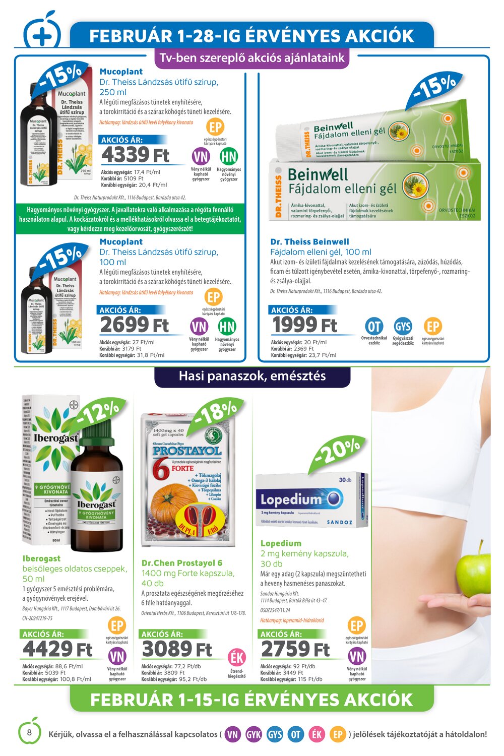 Alma Gyógyszertárak akciós újság 2026.02.01-től - 8. oldal.