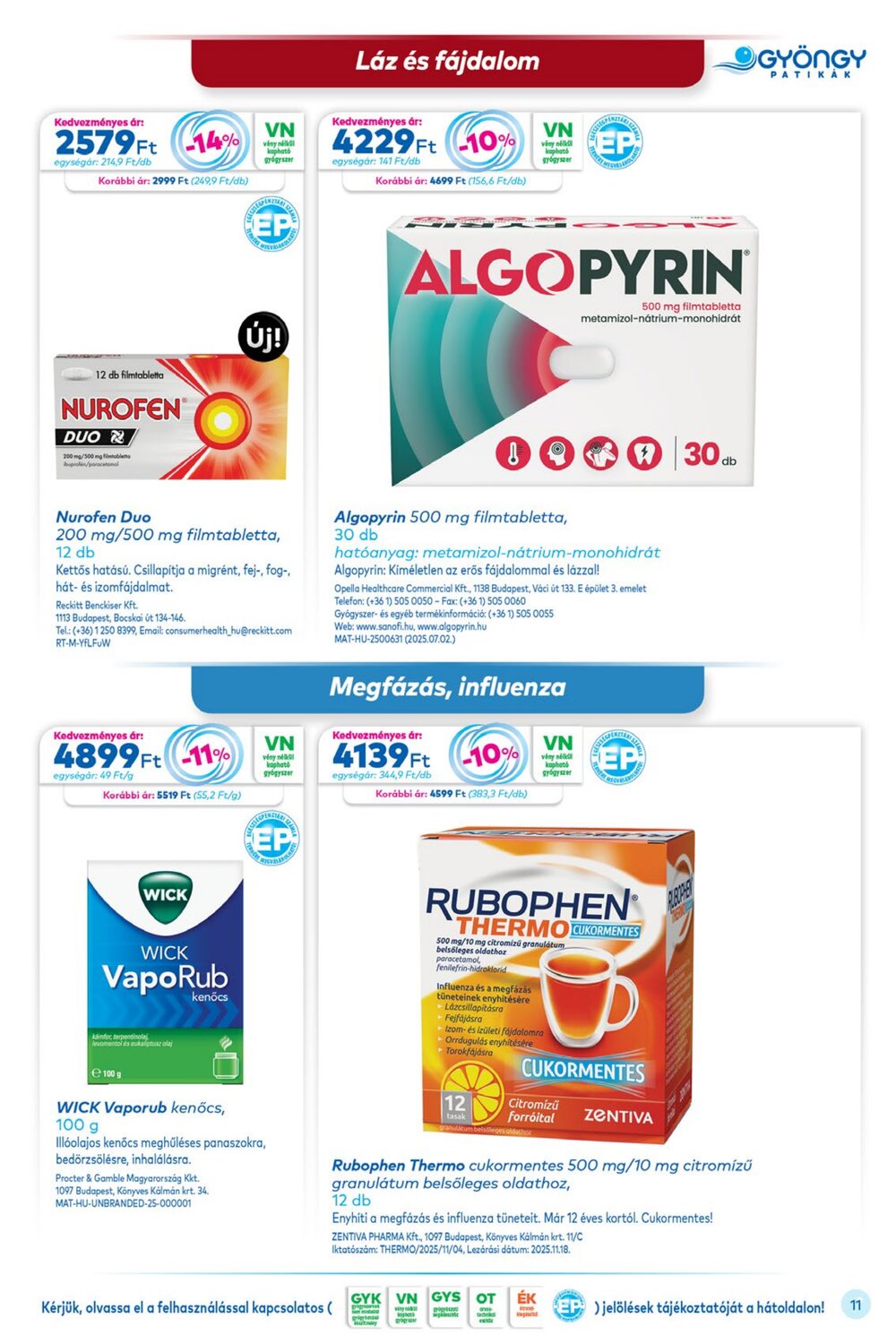 Gyöngy Patikák akciós újság 2026.02.01-től - 11. oldal.