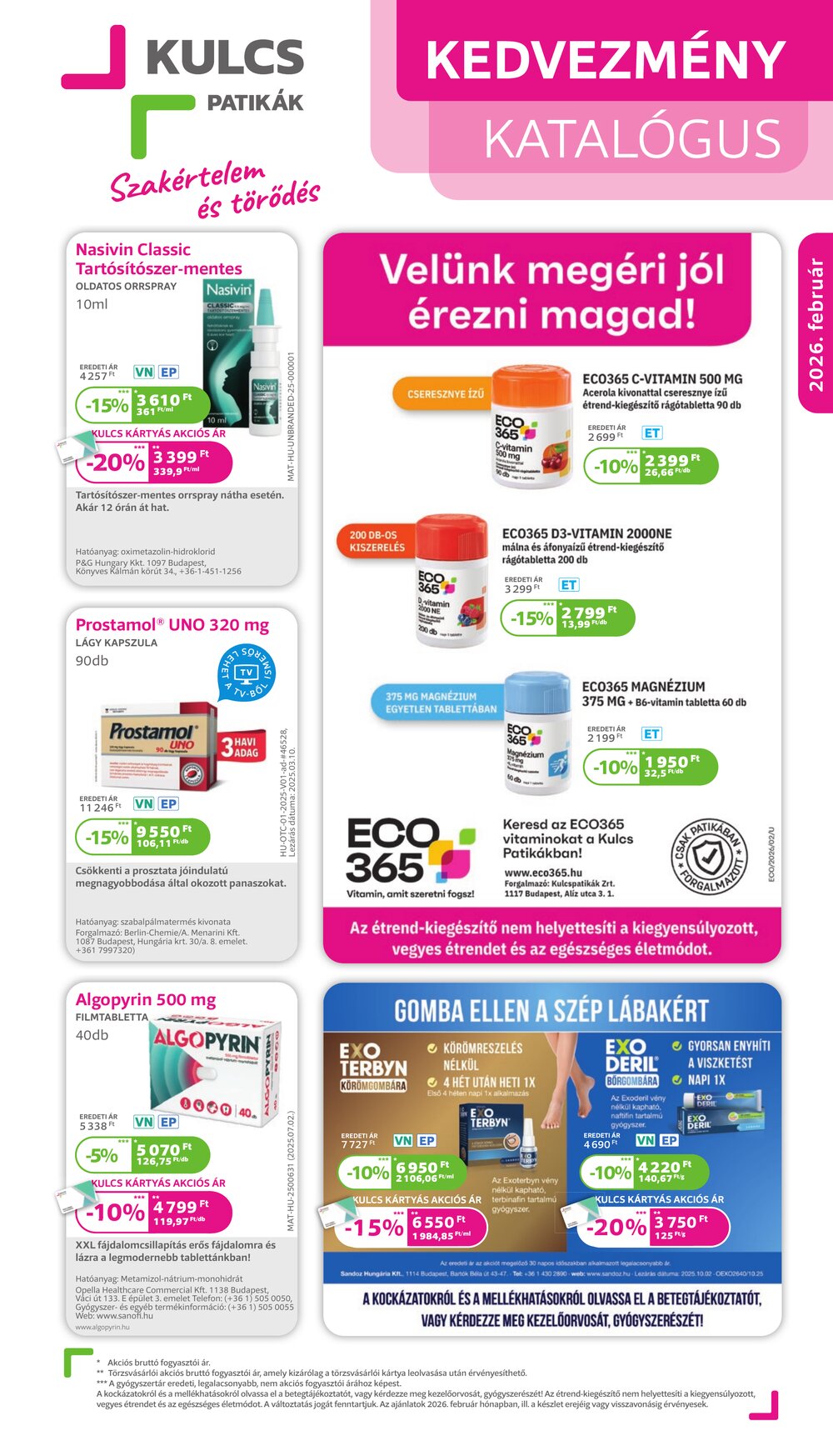 Kulcs Patika akciós újság 2026.02.01-től - 1. oldal.