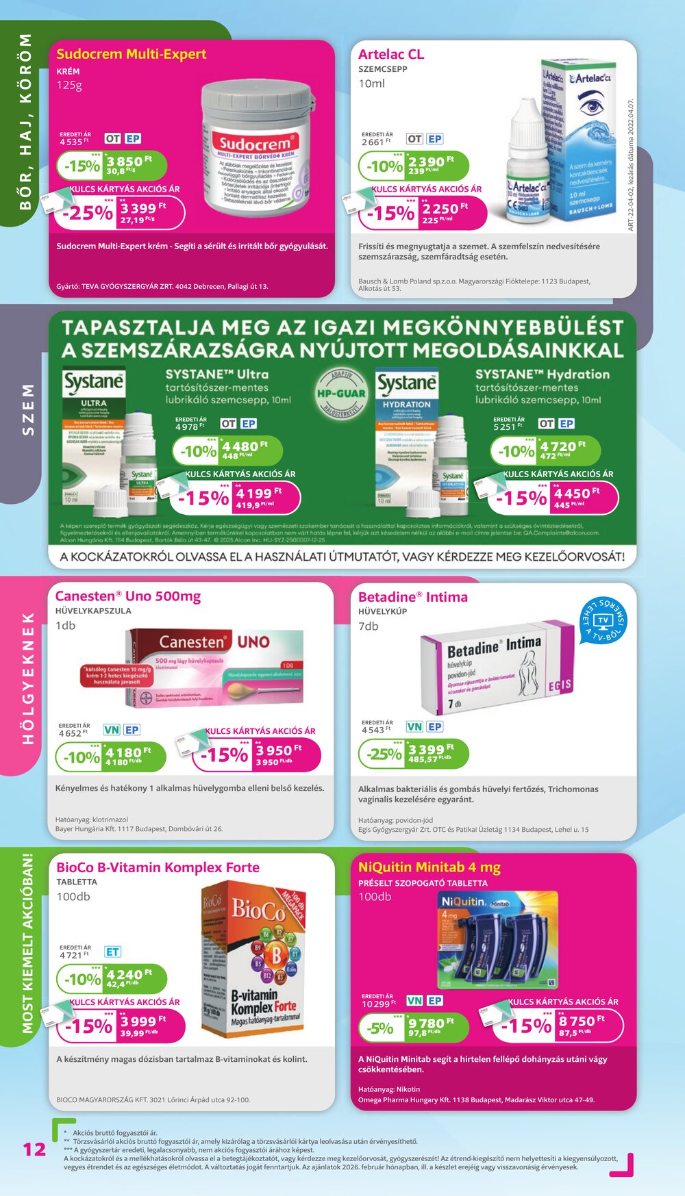 Kulcs Patika akciós újság 2026.02.01-től - 12. oldal.