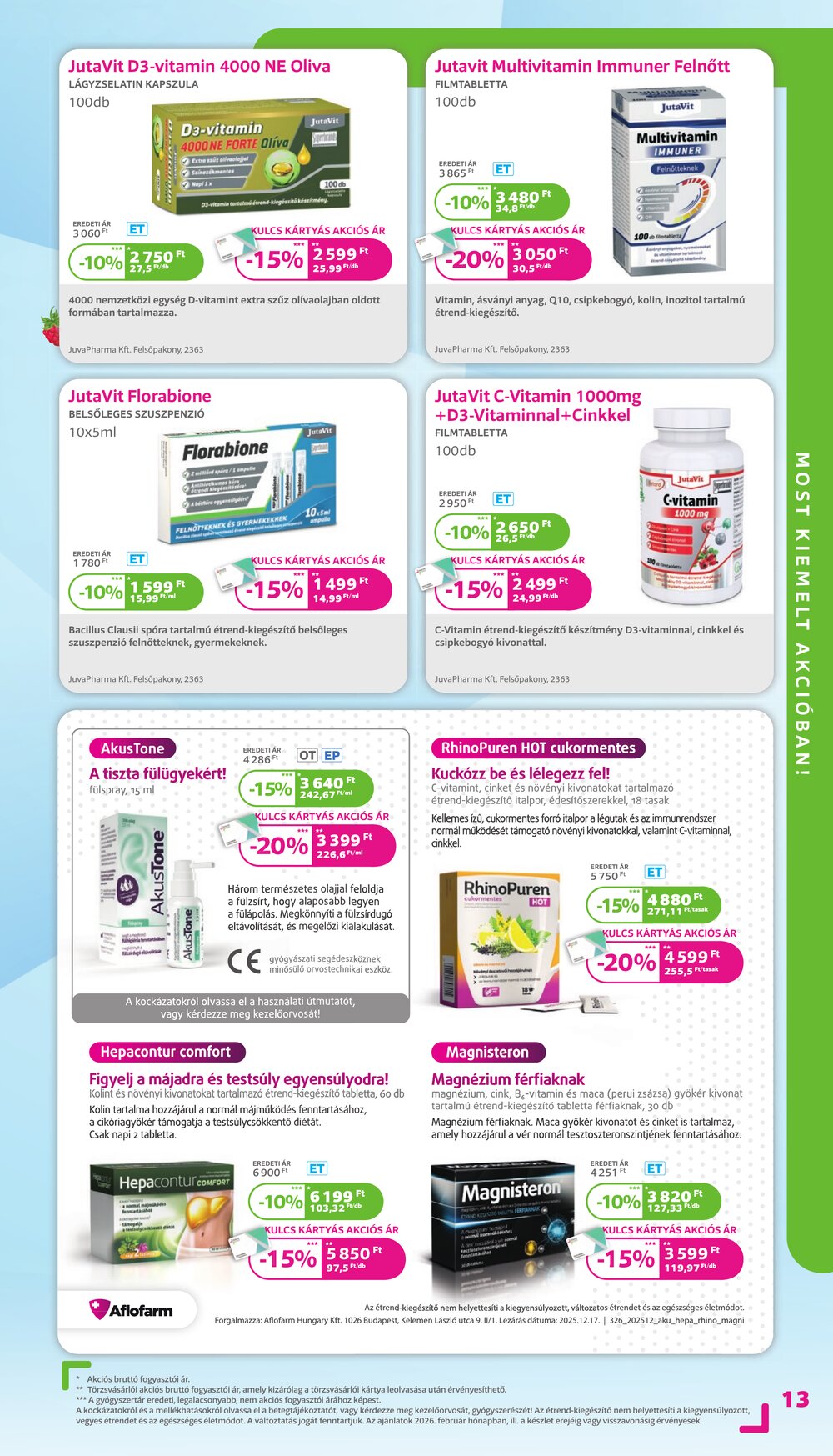 Kulcs Patika akciós újság 2026.02.01-től - 13. oldal.