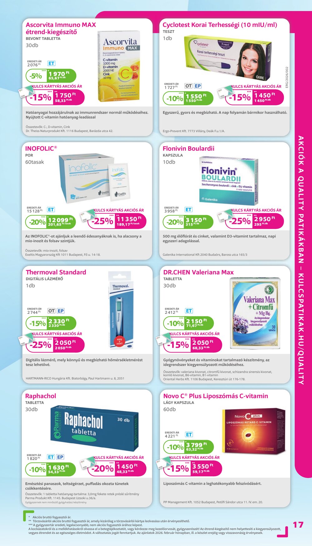 Kulcs Patika akciós újság 2026.02.01-től - 17. oldal.