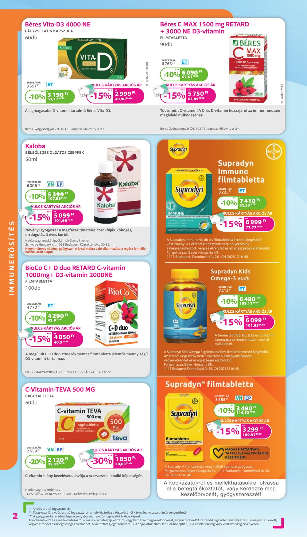 Kulcs Patika akciós újság 2026.02.01-től - 2. oldal.